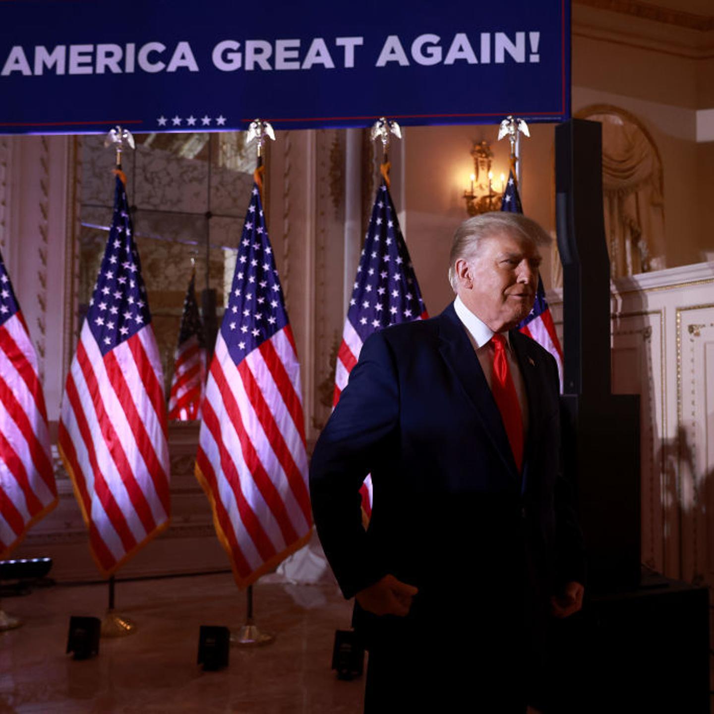 Former U.S. President Donald Trump Makes An Announcement At His Florida Home