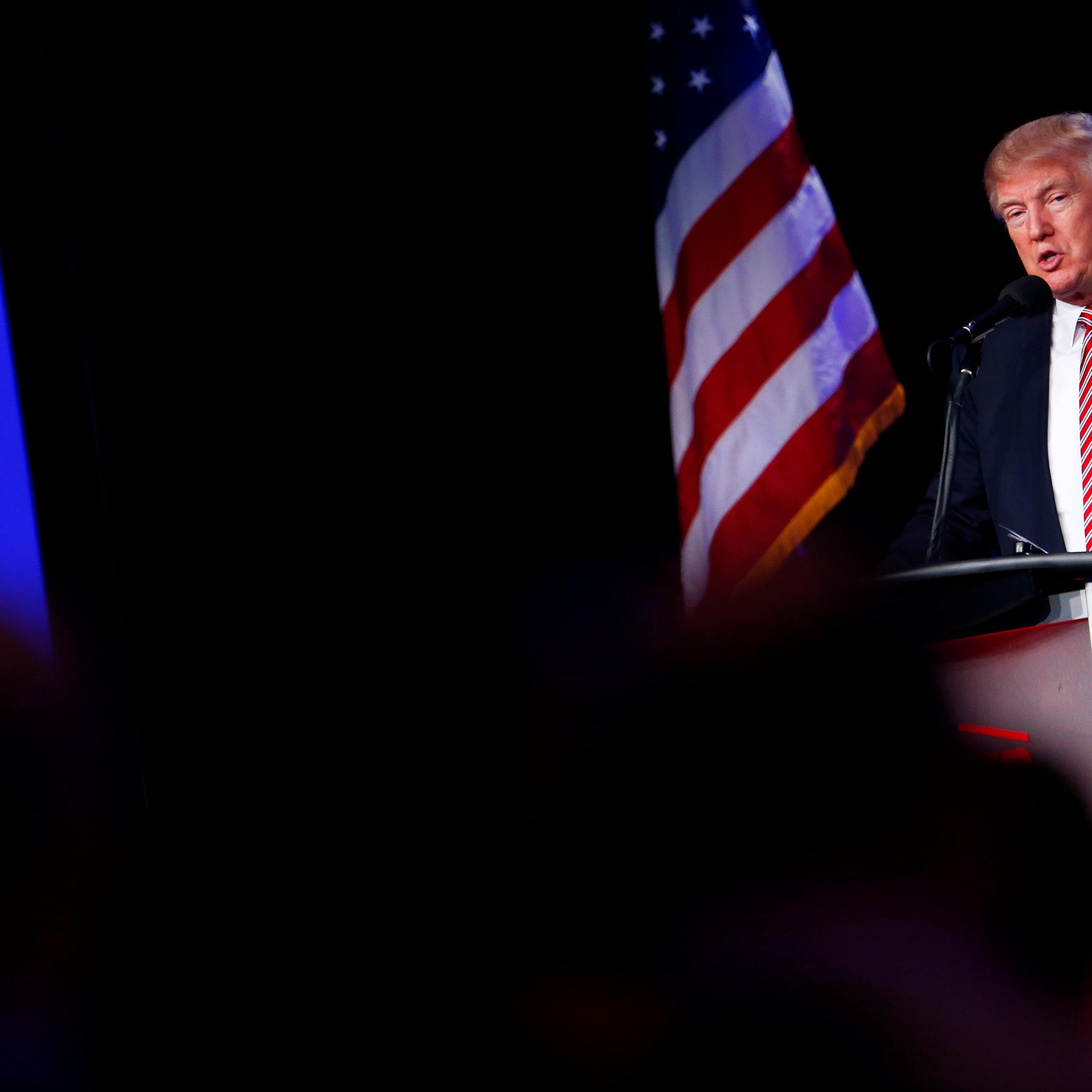 Republican U.S. presidential nominee Trump speaks at the National Association of Home Builders event at the Fontainebleau Miami Beach in Miami, Florida
