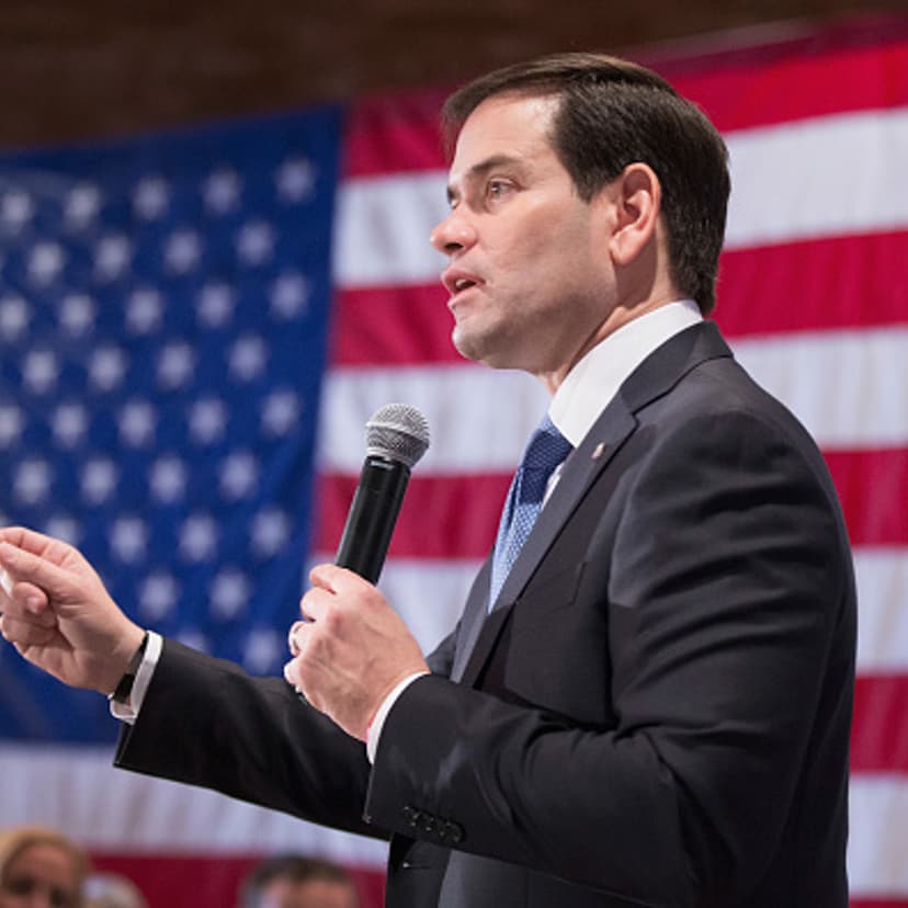 Republican presidential candidate Sen. Marco Rubio (R-FL) speaks to guests during a rally on January 6, 2016 in Marshalltown, Iowa.
