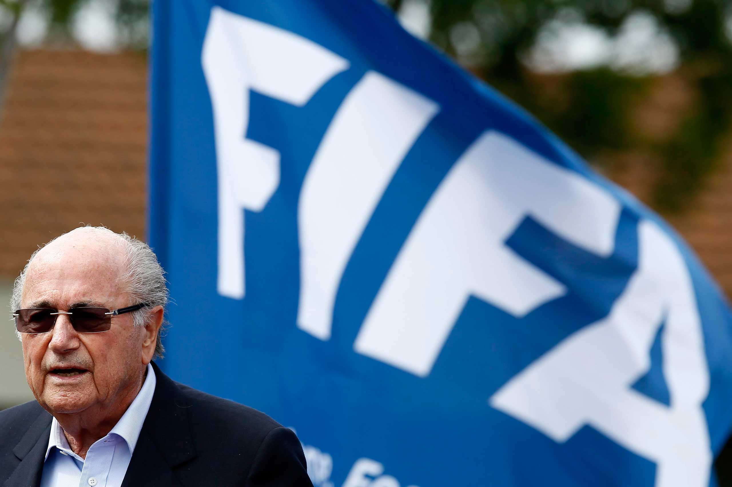 FIFA president Joseph Blatter graces  the ground breaking ceremony of the FIFA Goal Project III
