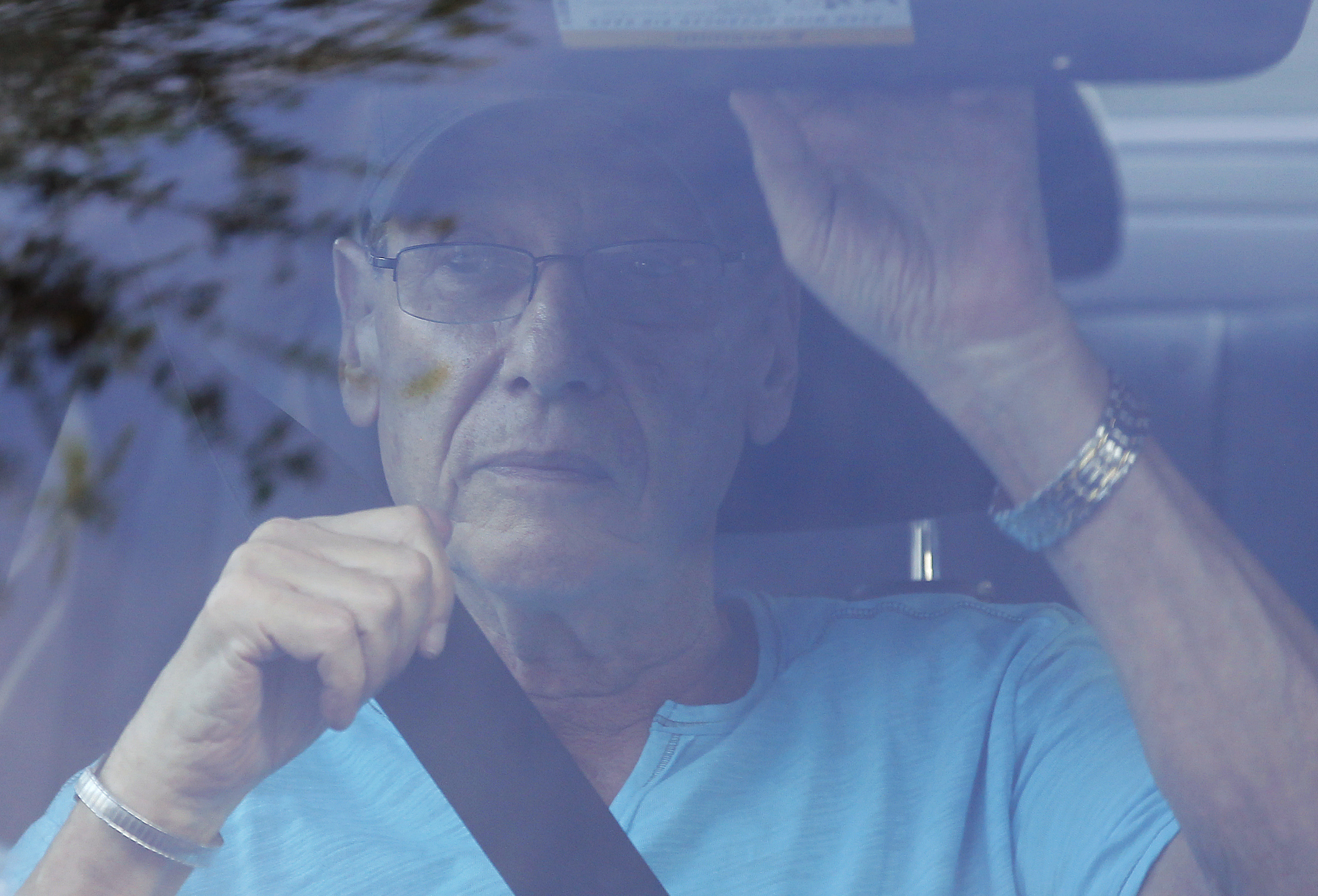 Arthur Sotloff, father of slain journalist Steven Sotloff, leaves their family home in Pinecrest, Florida on Sept. 2, 2014.