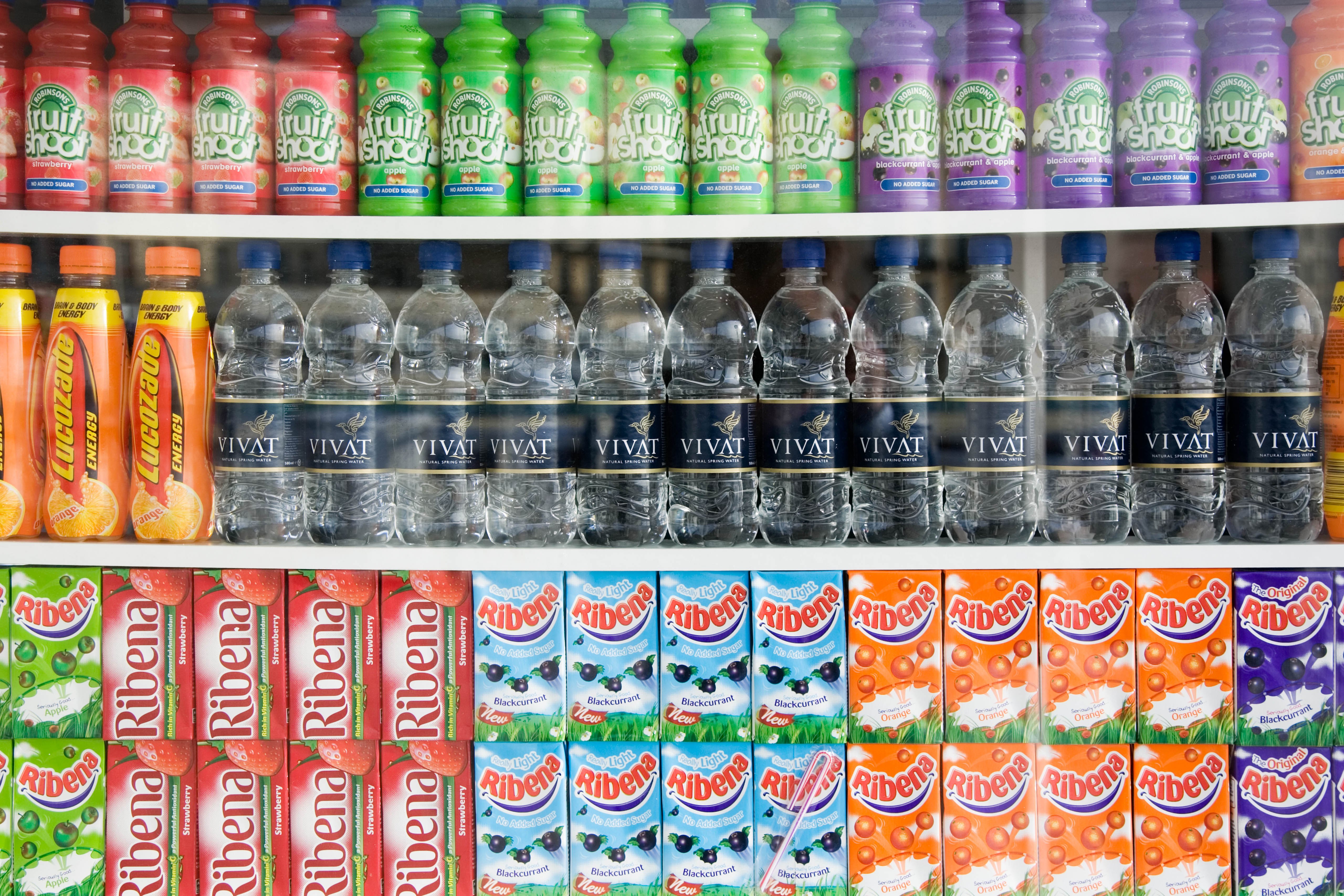 Drinks For Sale On Brighton Beach, UK