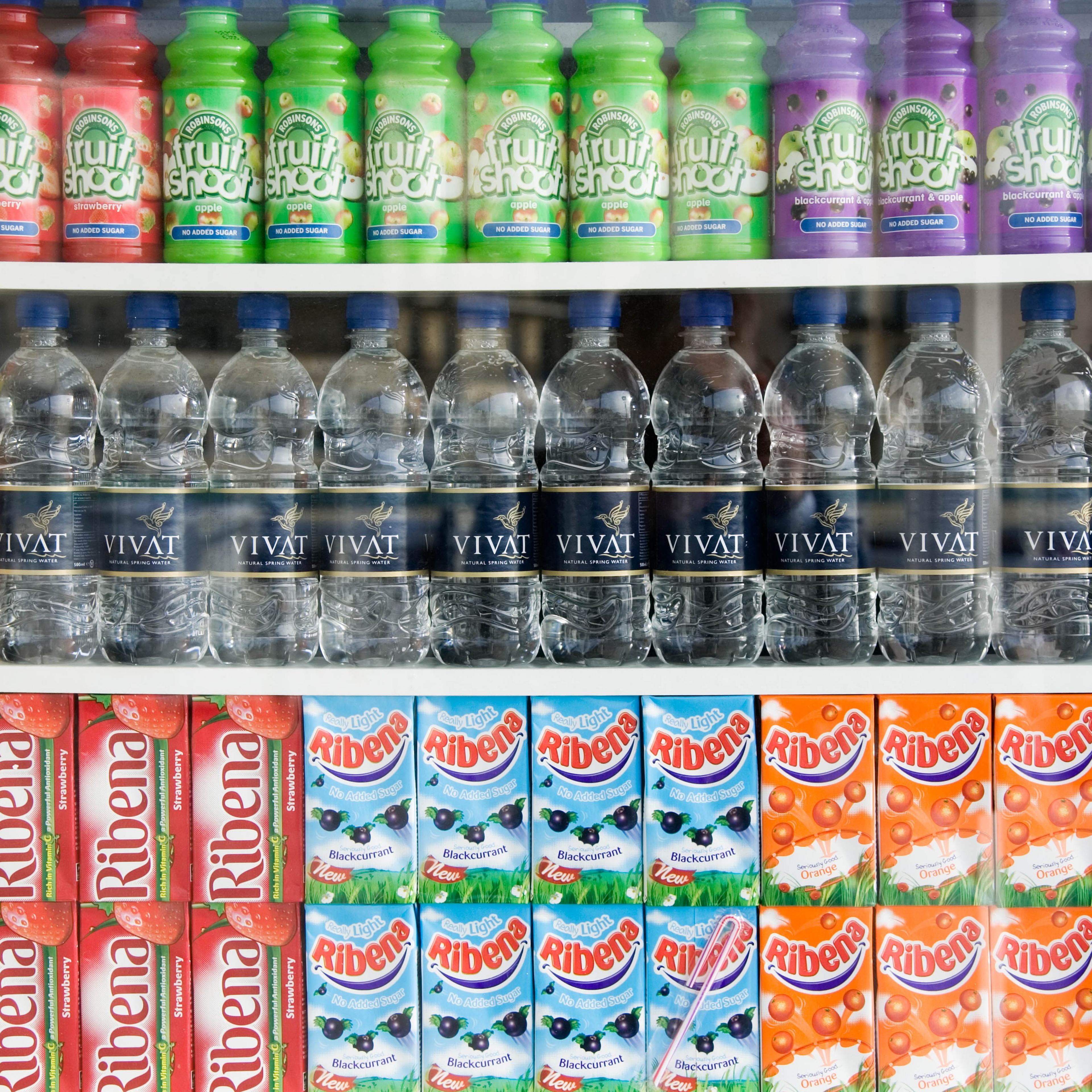 Drinks For Sale On Brighton Beach, UK