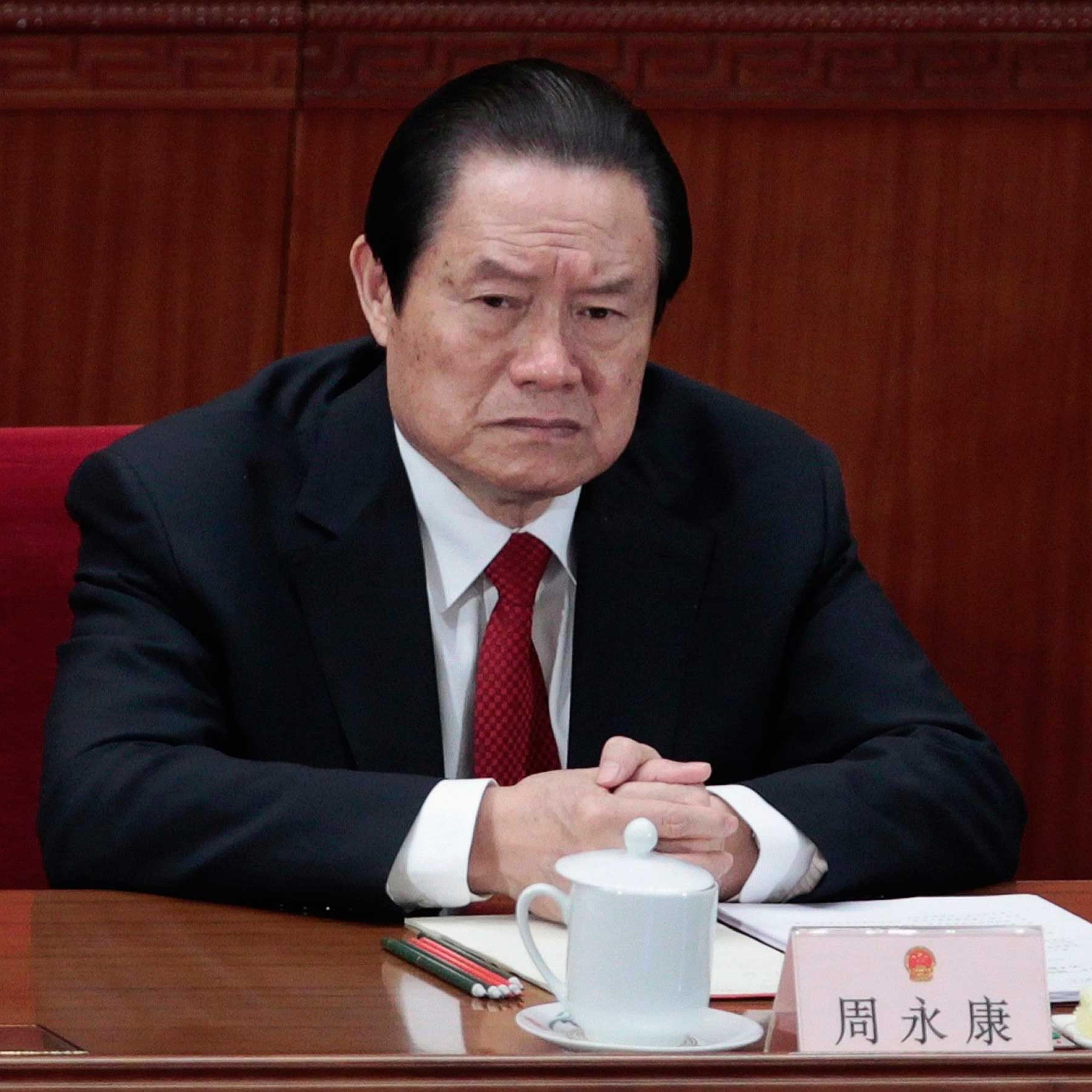 File photo of China's former Politburo Standing Committee Member Zhou Yongkang attending the closing ceremony of the NPC in Beijing