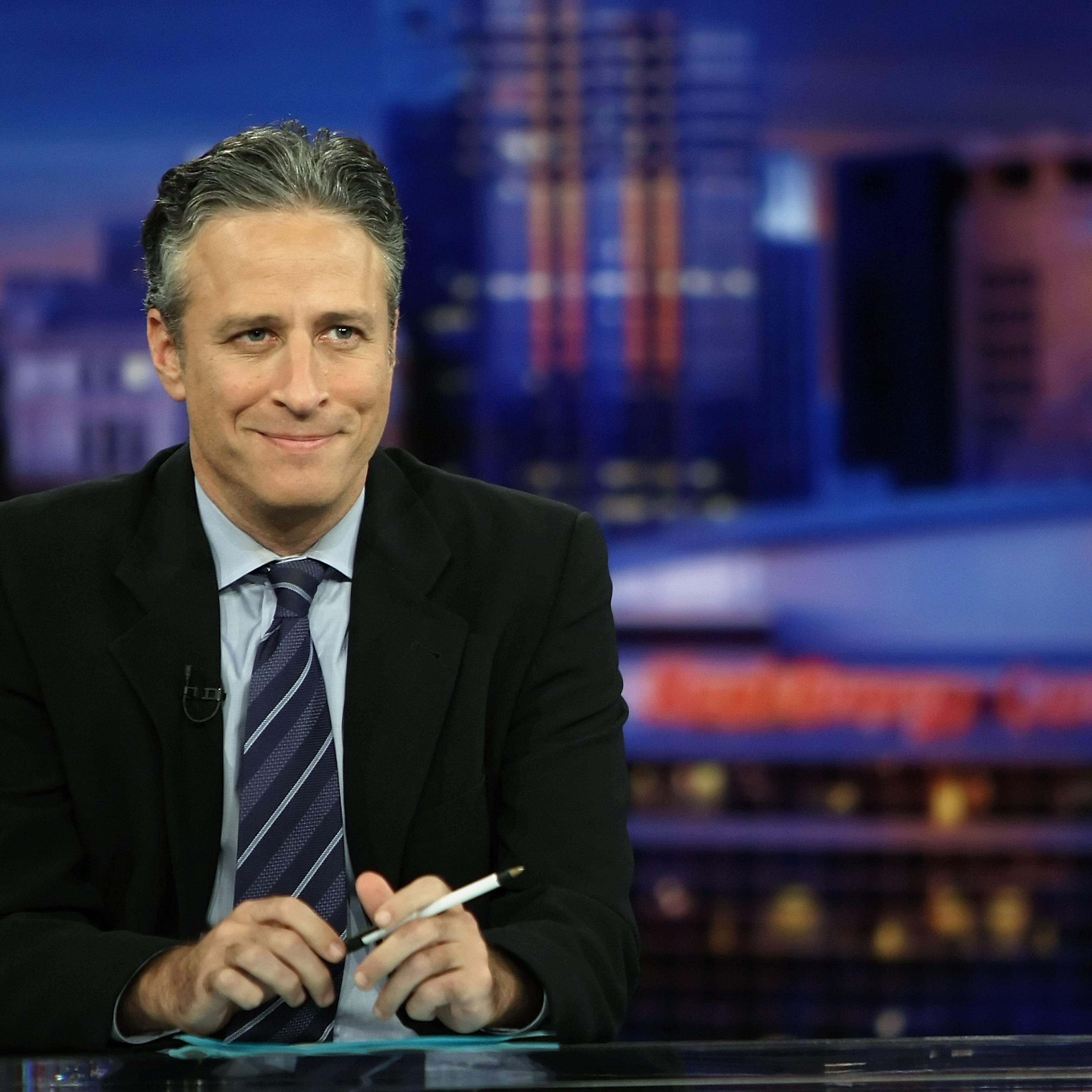 Host Jon Stewart tapes Comedy Central's "The Daily Show with Jon Stewart: Restoring Honor & Dignity to the White House" at the McNally Smith College of Music on Sept. 5, 2008 in St. Paul, Minnesota. The show was being taped in St. Paul during the wee
