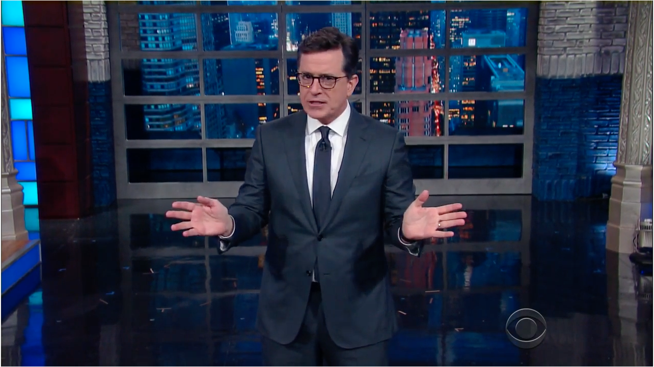 Stephen Colbert on <em>The Late Show</em>