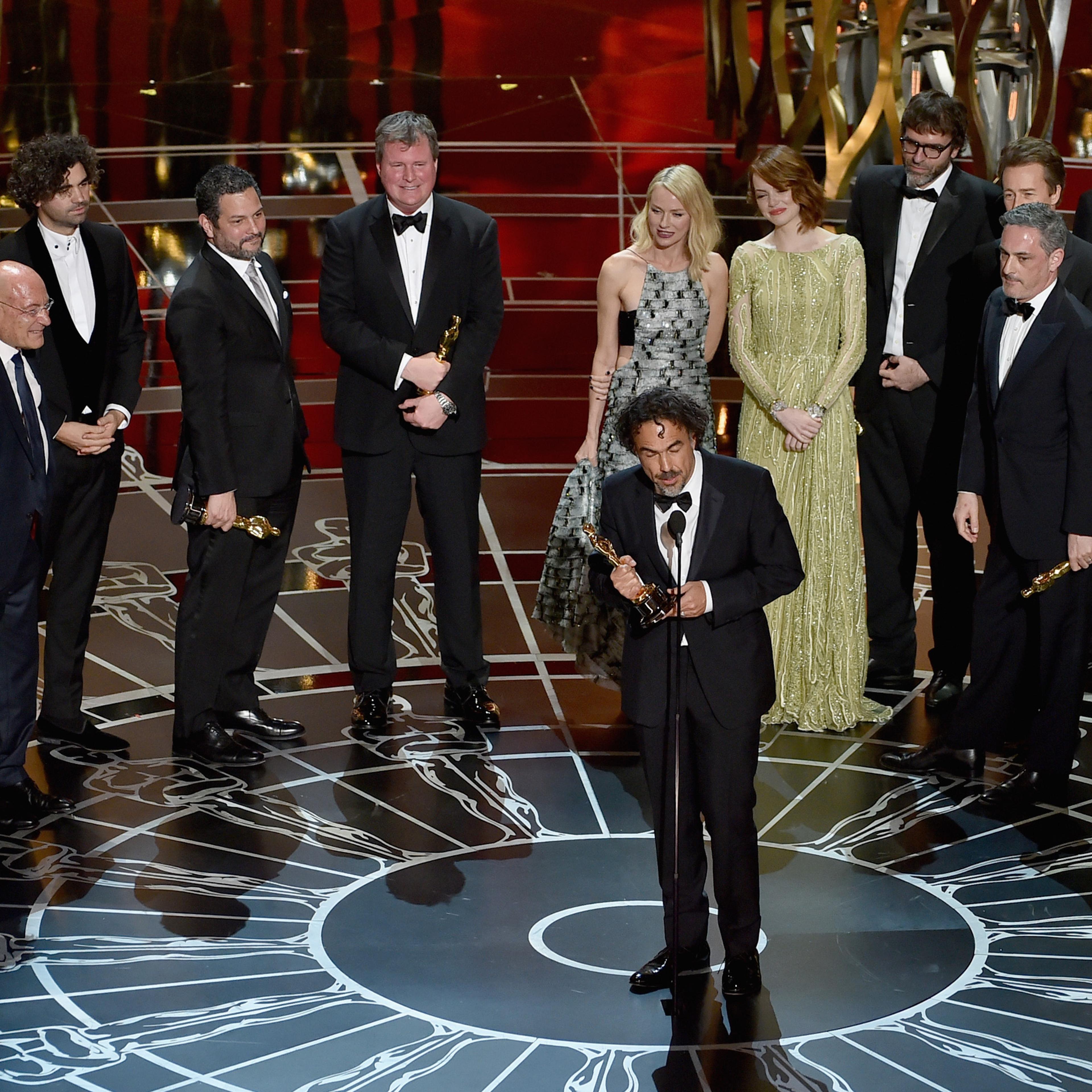 onstage during the 87th Annual Academy Awards at Dolby Theatre on February 22, 2015 in Hollywood, California.
