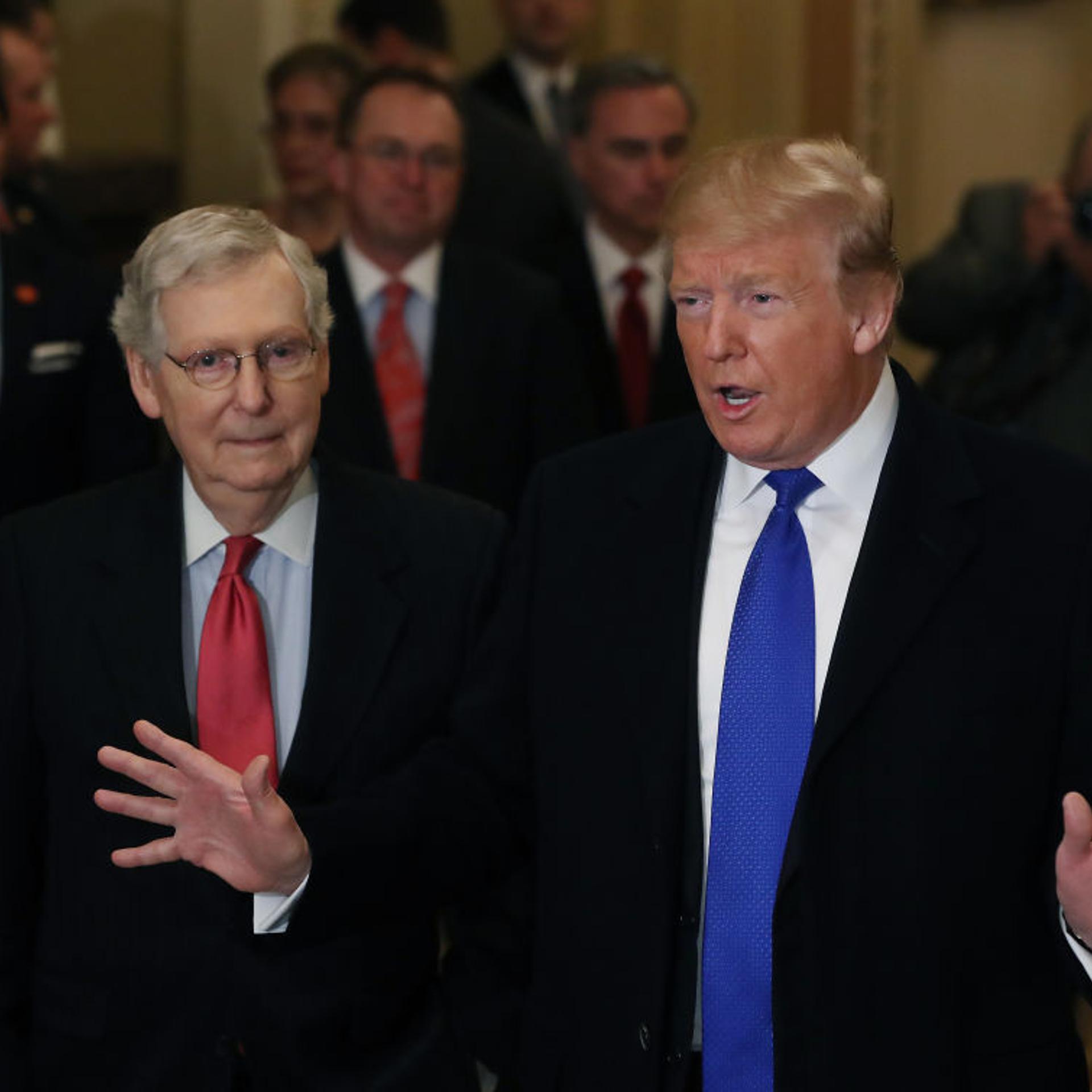 President Donald Trump Joins Senate Republicans For Their Weekly Policy Luncheon