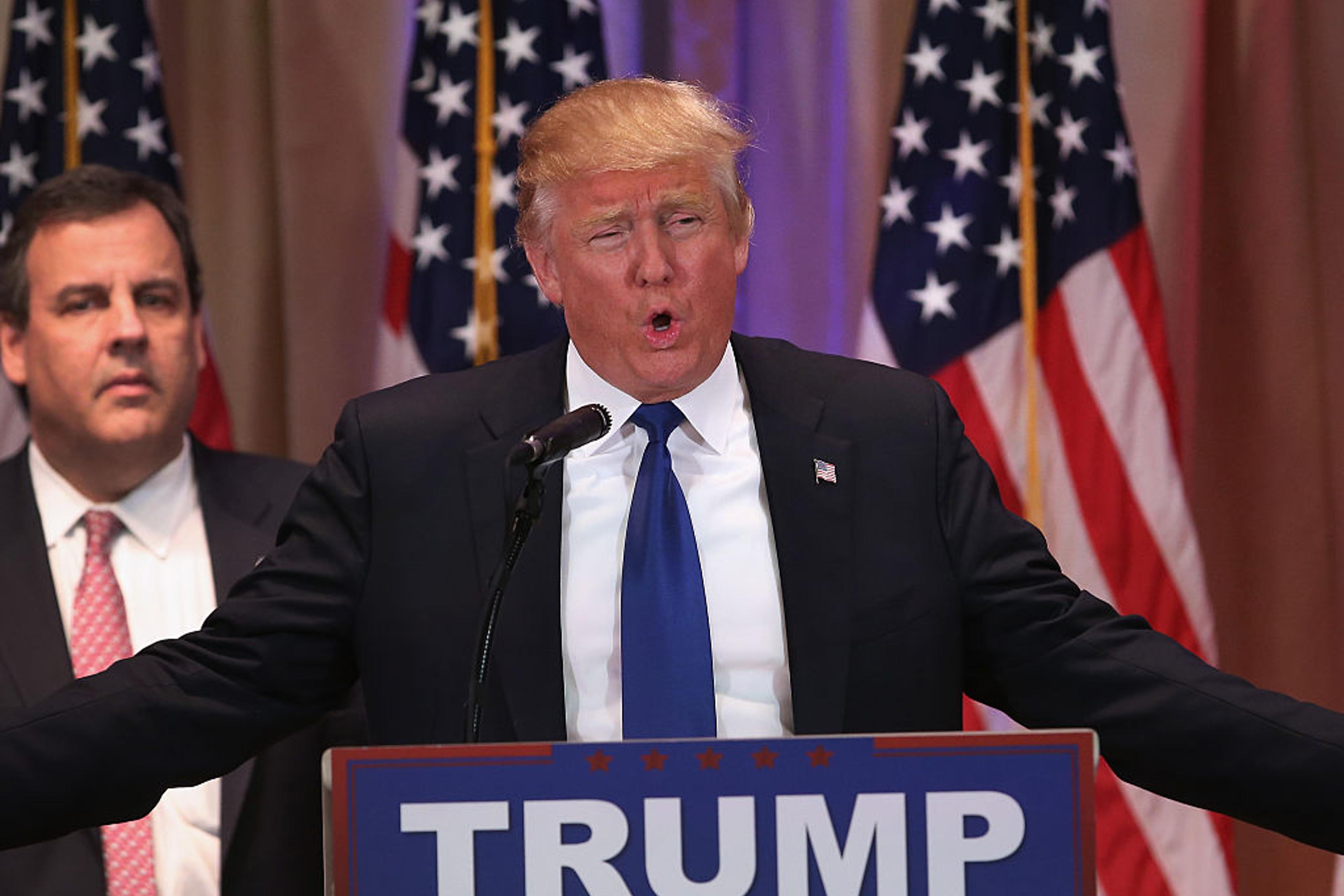 Donald Trump Holds Super Tuesday Election Night Press Conf. In Palm Beach