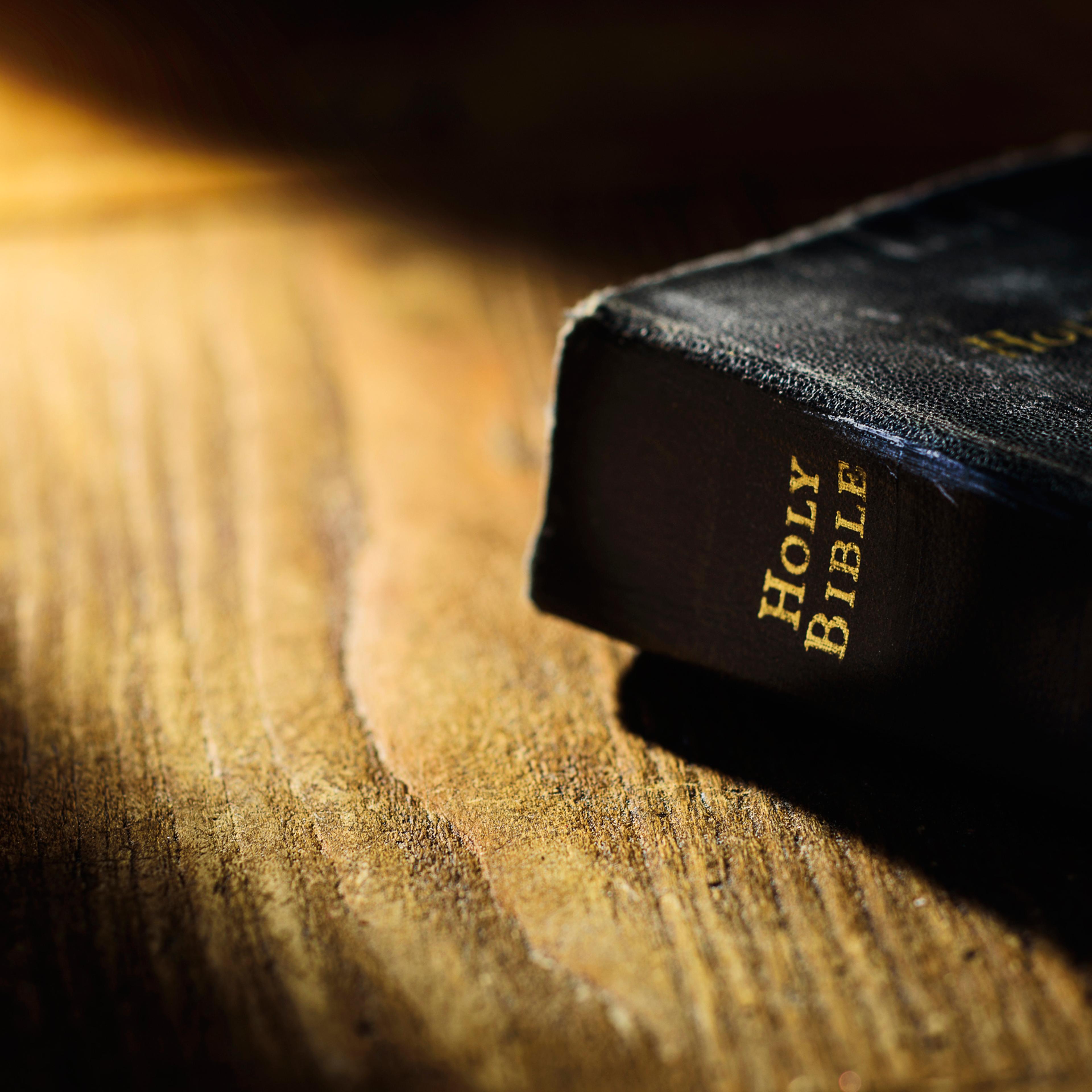 A Bible on a table