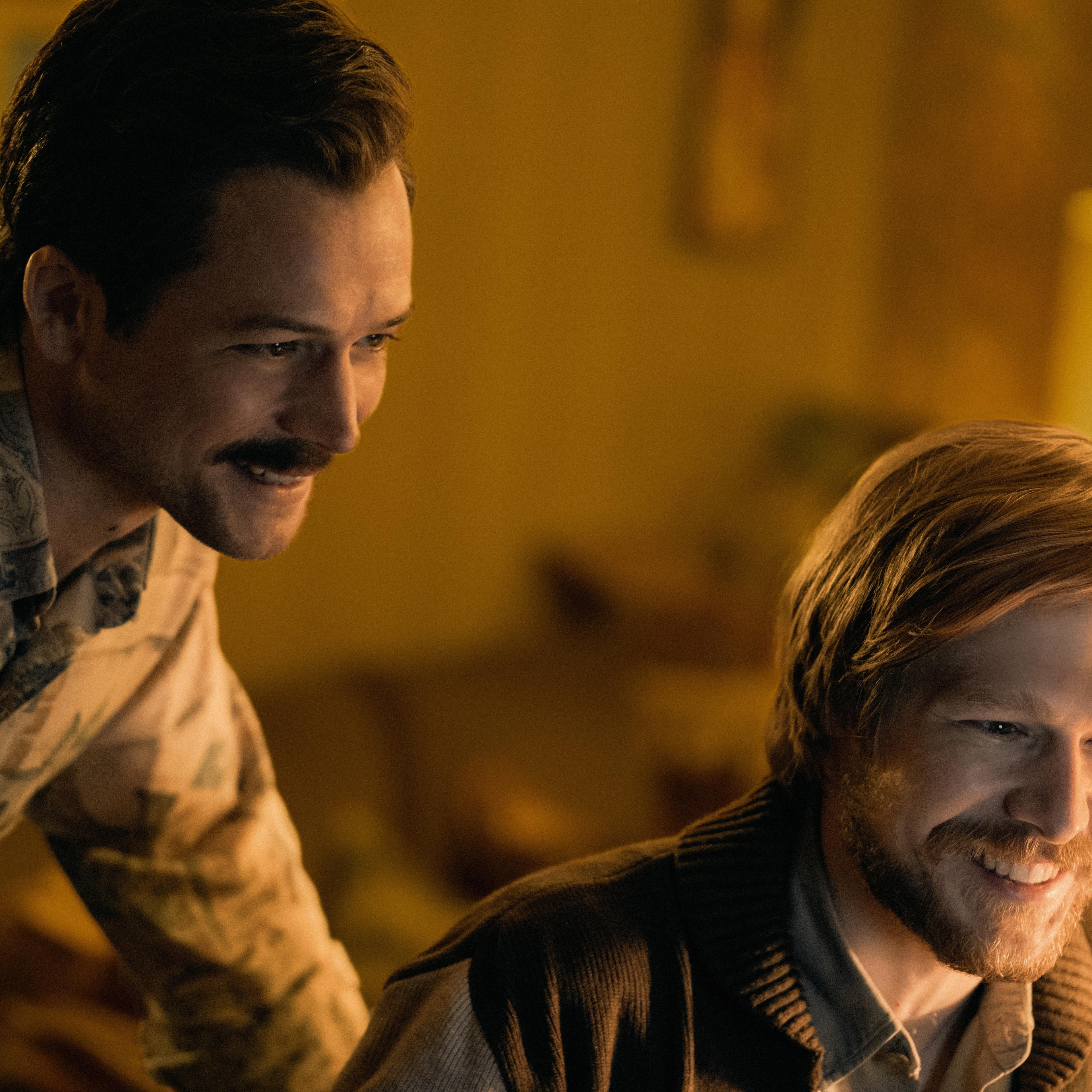 Taron Egerton and Nikita Efremov in 'Tetris'
