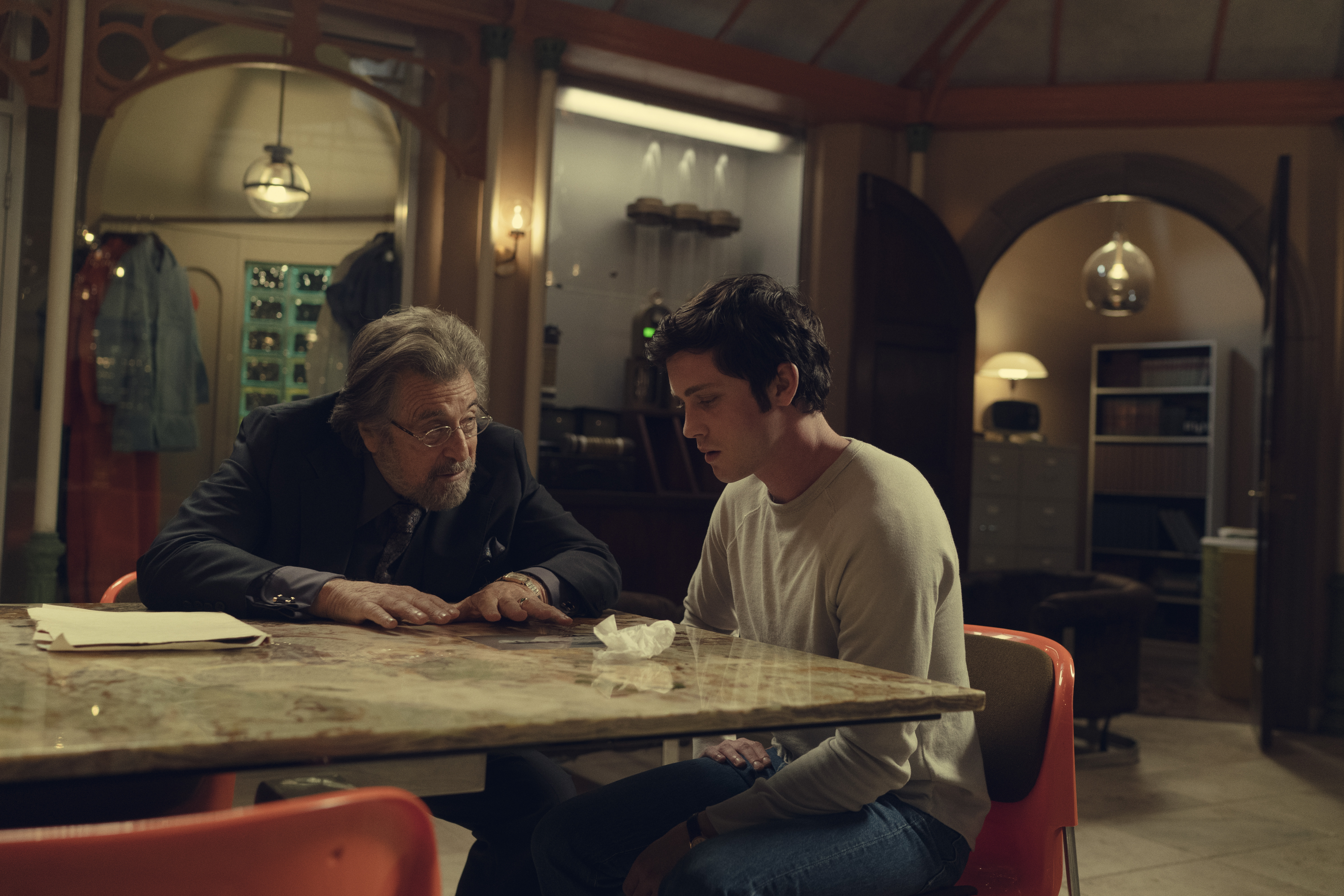 Al Pacino and Logan Lerman in 'Hunters'