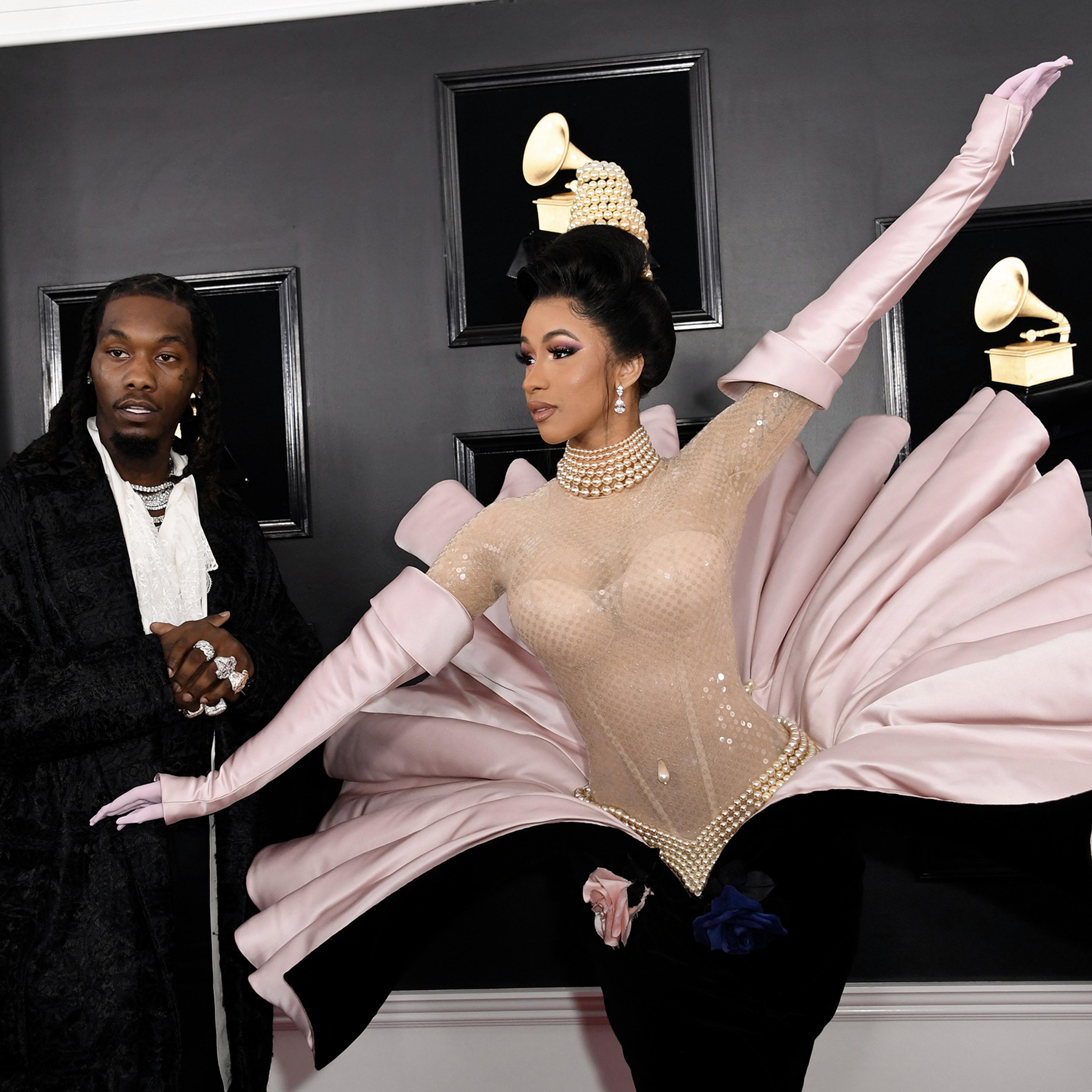Rapper Cardi B and Offset arrive for the 61st Annual Grammy Awards