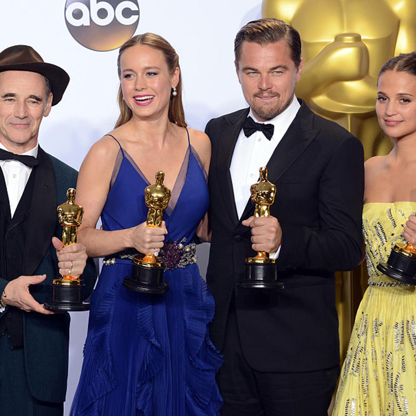 inside the press room for the 88th Annual Academy Awards held at Loews Hollywood Hotel on February 28, 2016 in Hollywood, California.