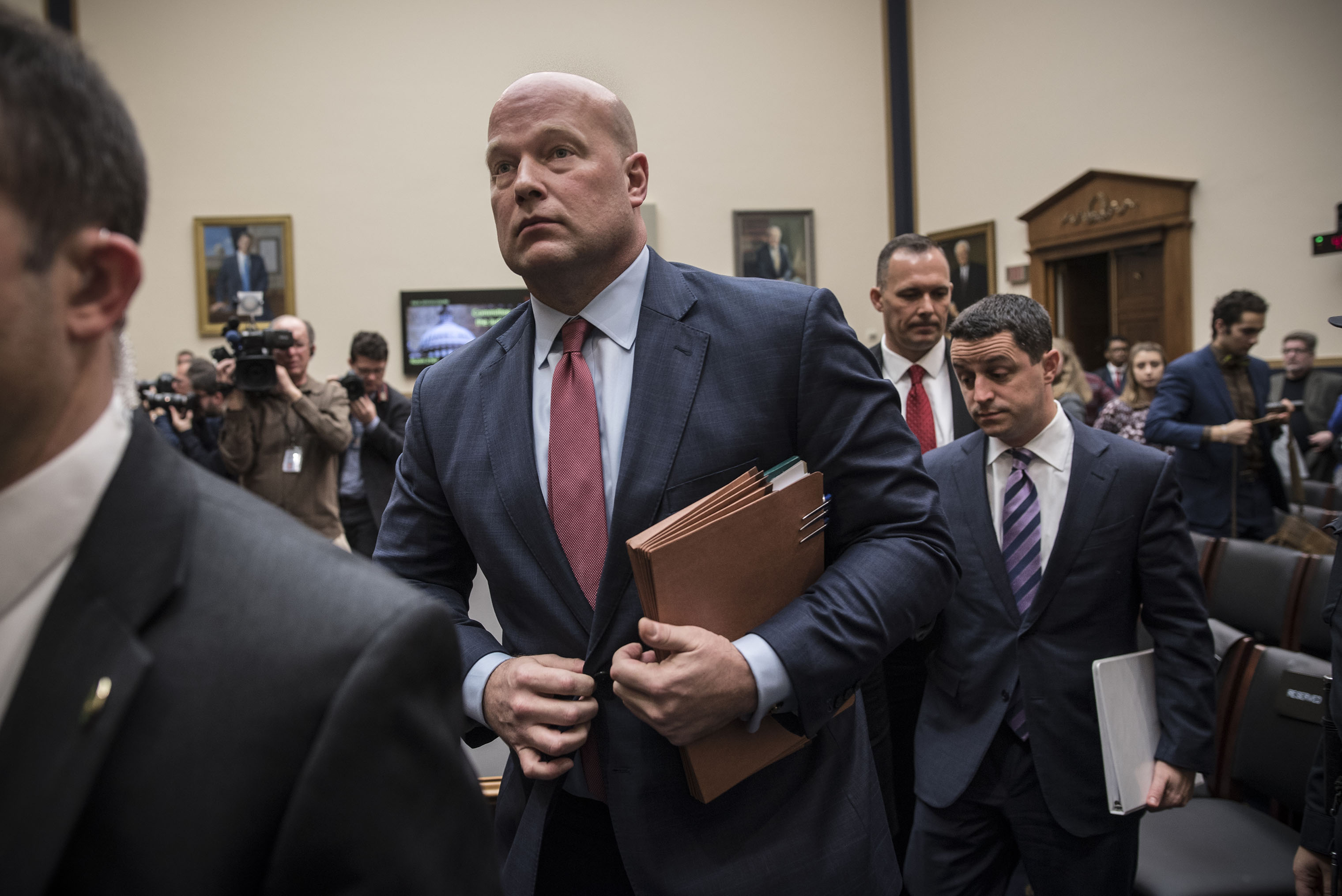 Acting Attorney General Matt Whitaker appears before the House Judiciary Committee.