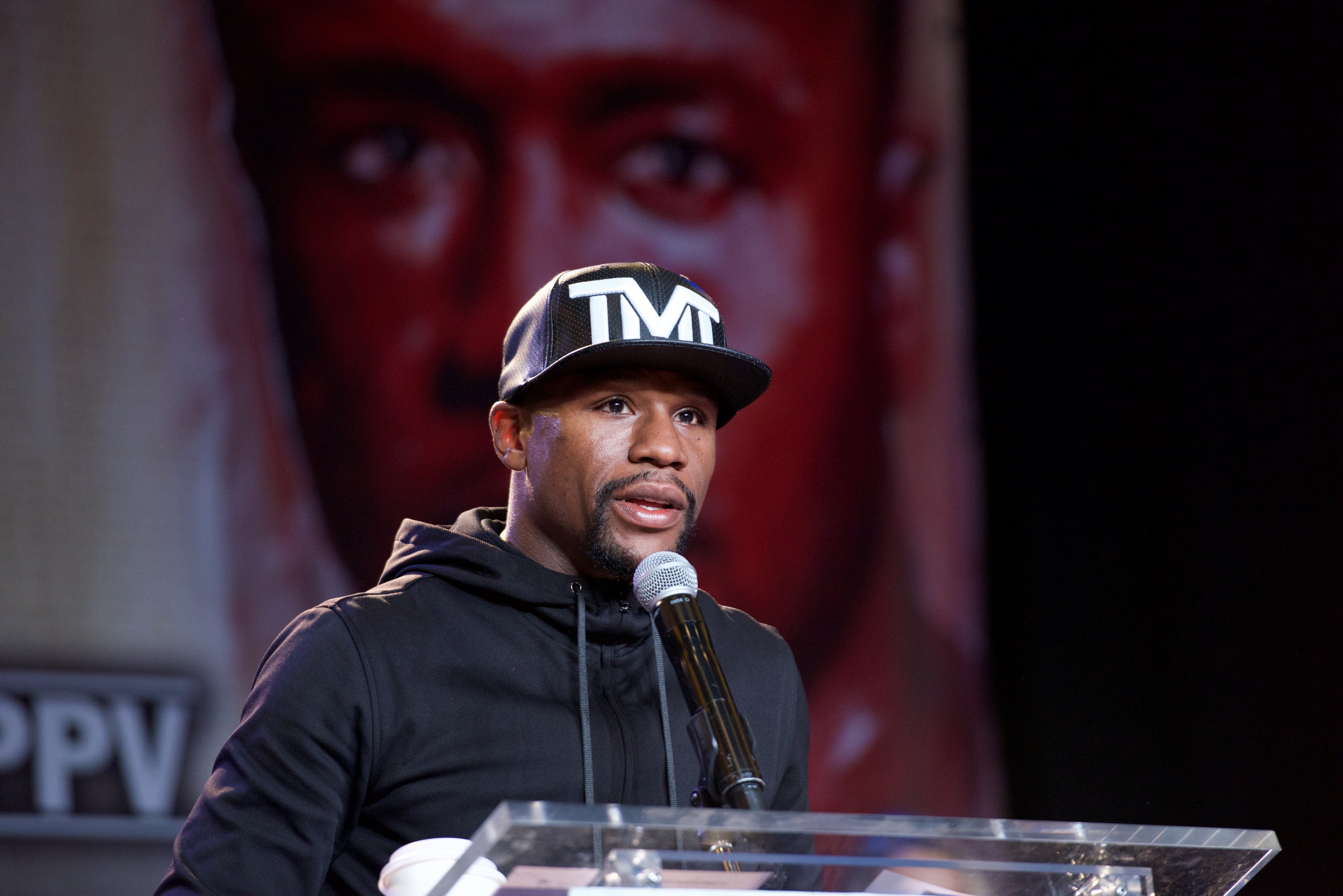 Floyd "Money" Mayweather And Andre Berto Host Los Angeles Press Conference Announcing Las Vegas Fight Date