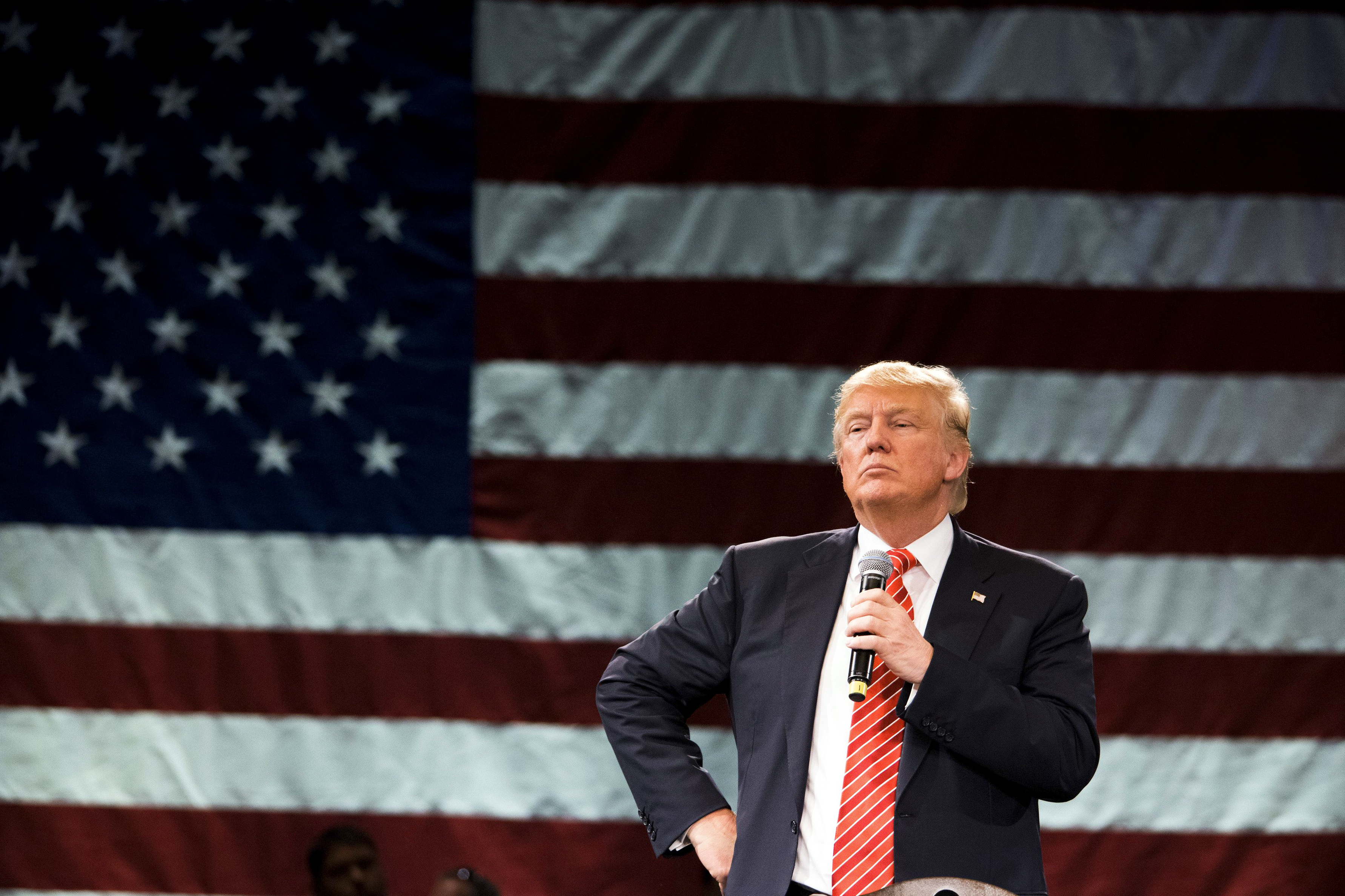 Republican presidential Donald Trump during a campaign event at the Tampa Convention Center in Florida on March 14.