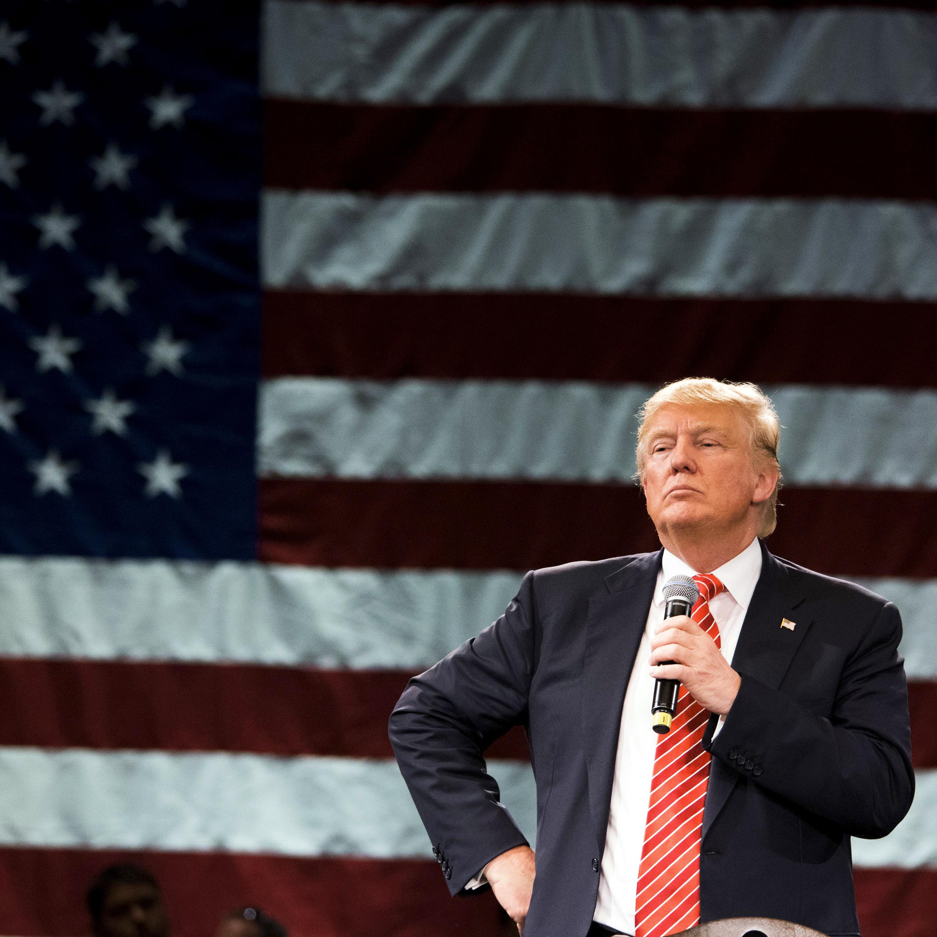 Republican presidential Donald Trump during a campaign event at the Tampa Convention Center in Florida on March 14.
