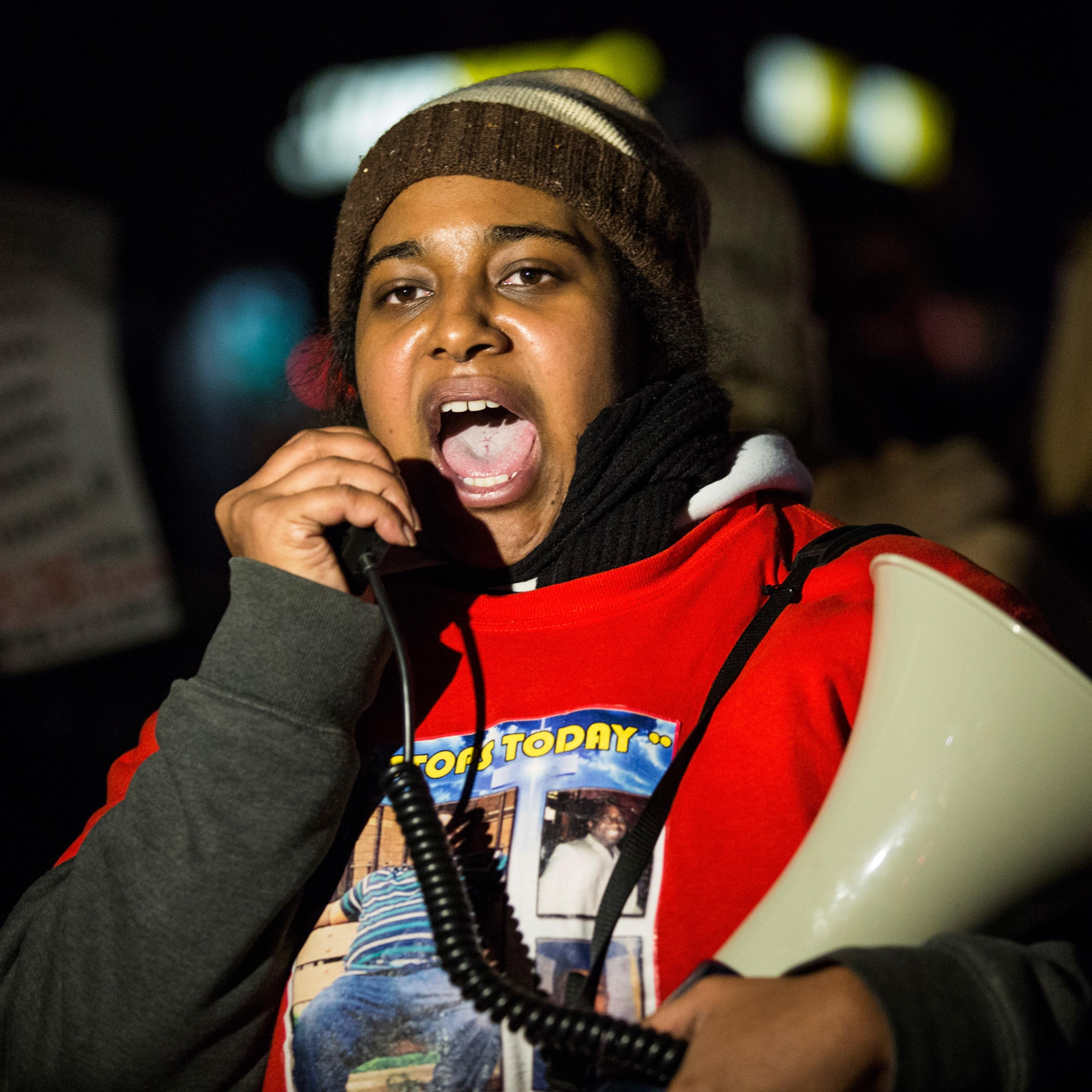 Daughter Of Eric Garner Leads Protest March In Staten Island