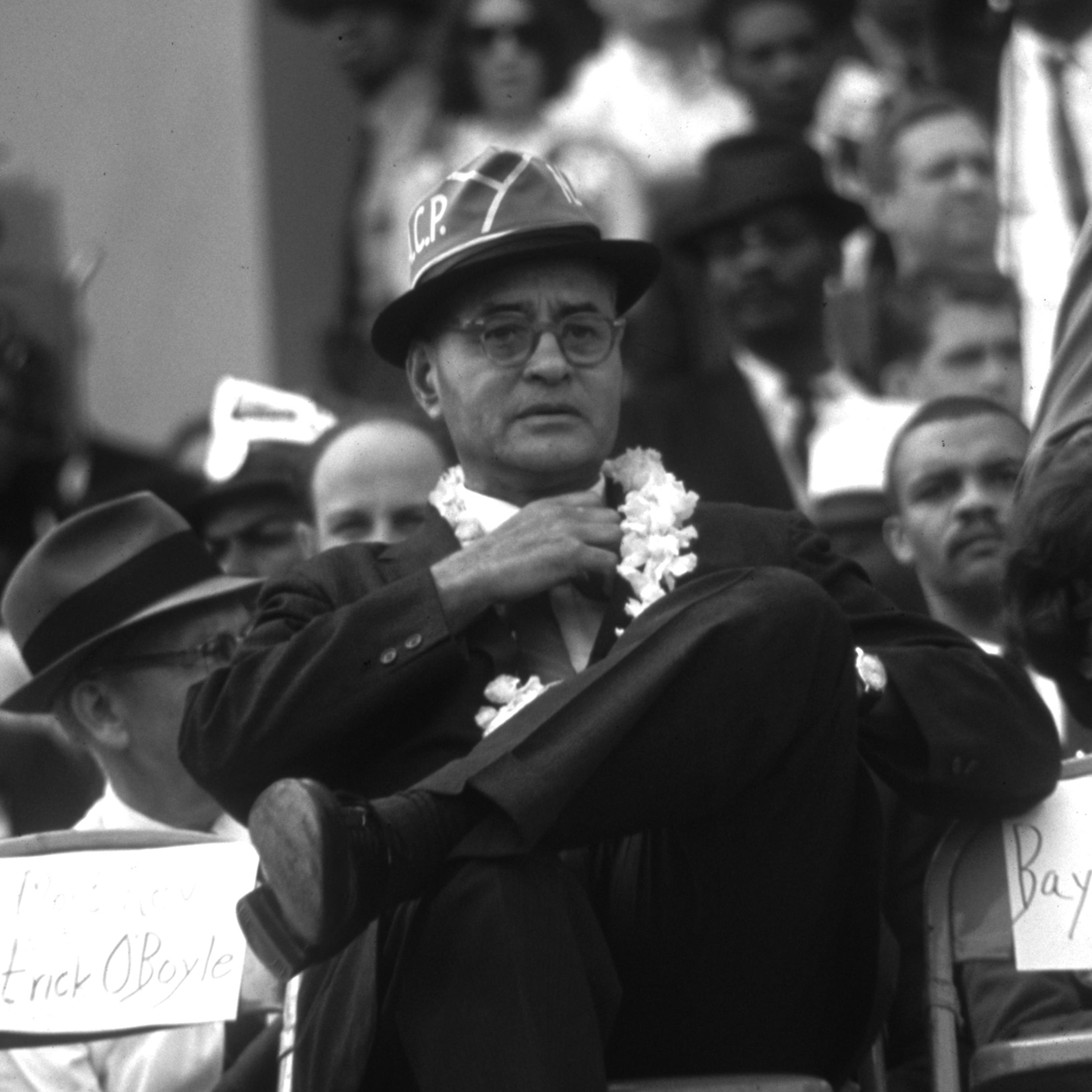 Ralph Bunch attending March on Washington for Jobs and Freedom, 1963.
