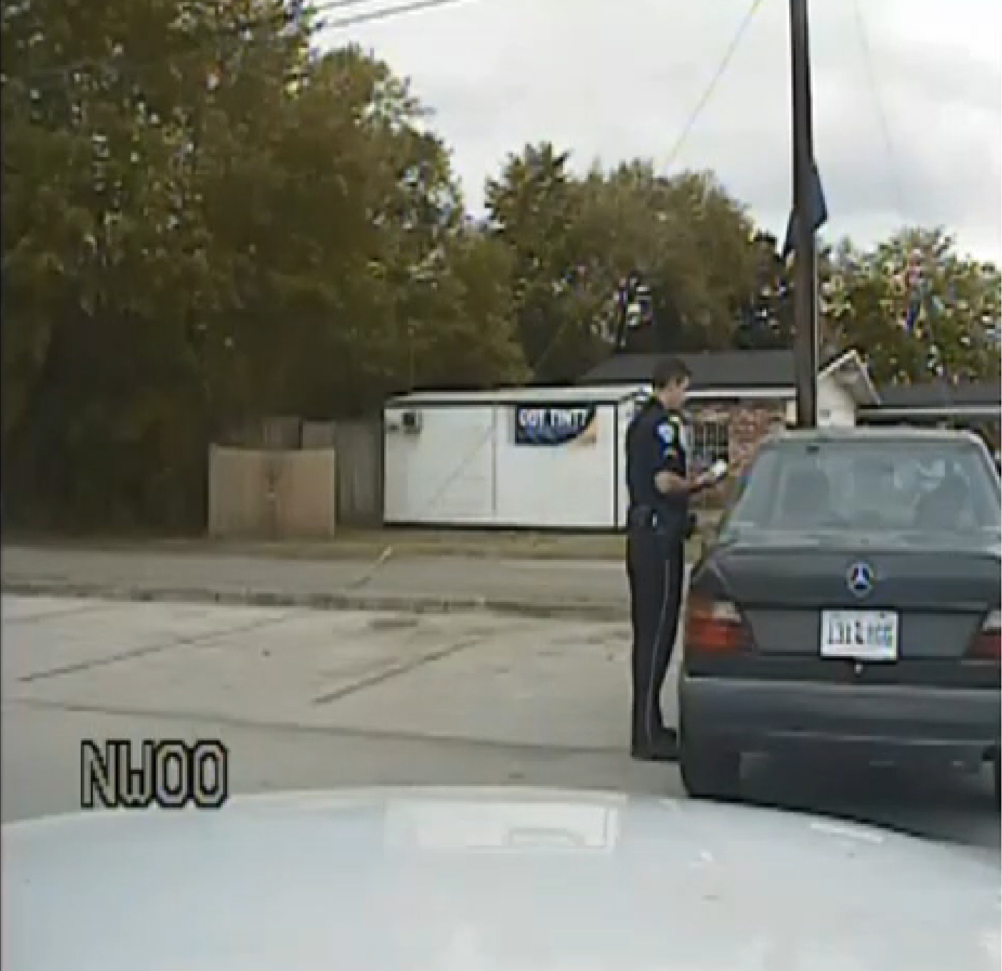 Officer Michael Slager reviews Walter Scott's Drivers License in North Charleston, S.C. on April 4, 2015.