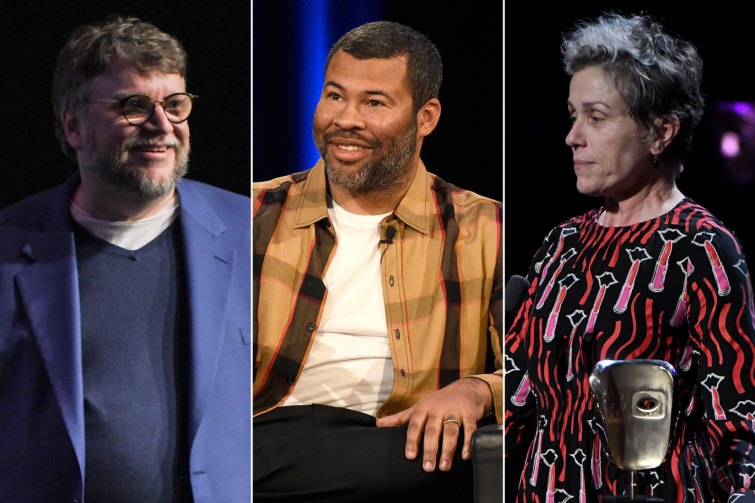 Director Guillermo Del Toro; Director Jordan Peele; Actress Frances McDormand