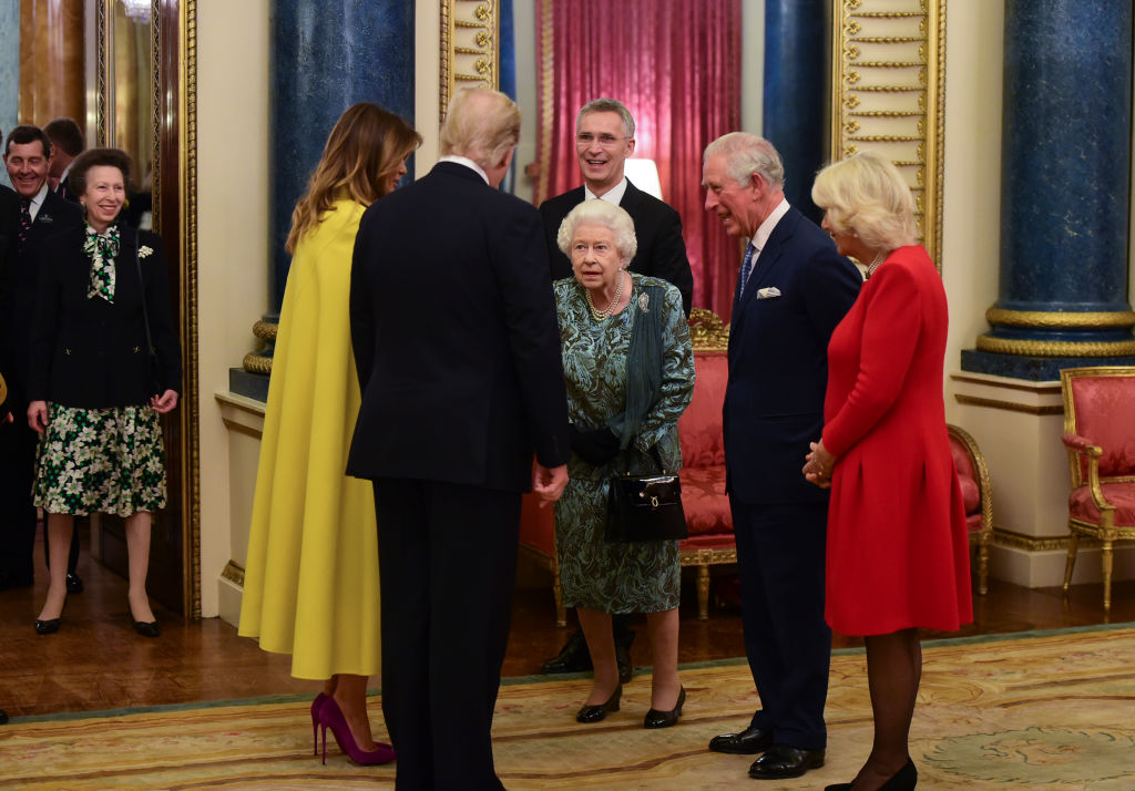 The Queen Hosts NATO Leaders At Buckingham Palace Reception