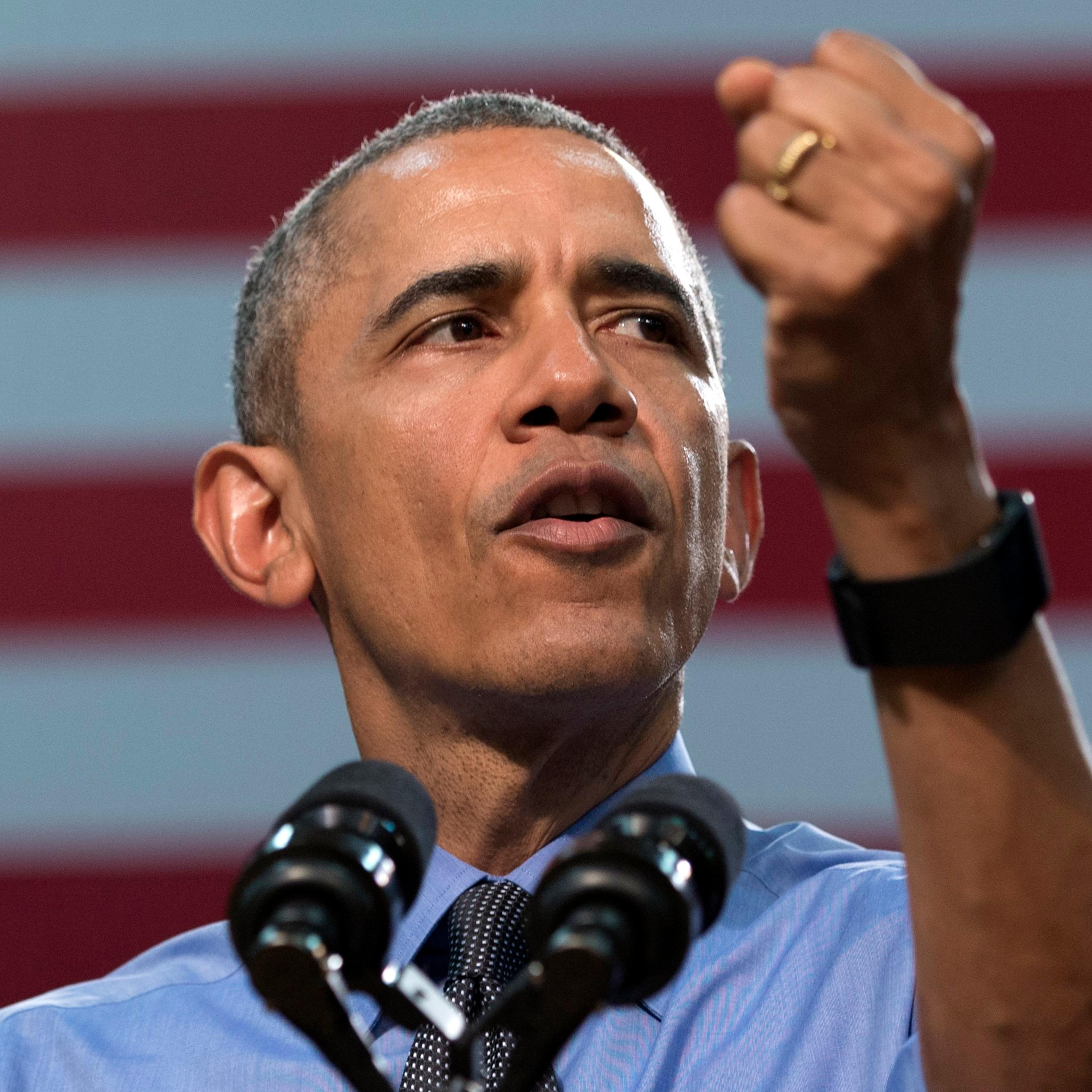 President Barack Obama speaks at Flint Northwestern High School in Flint, Mich. on May 4, 2016, about the ongoing water crisis.