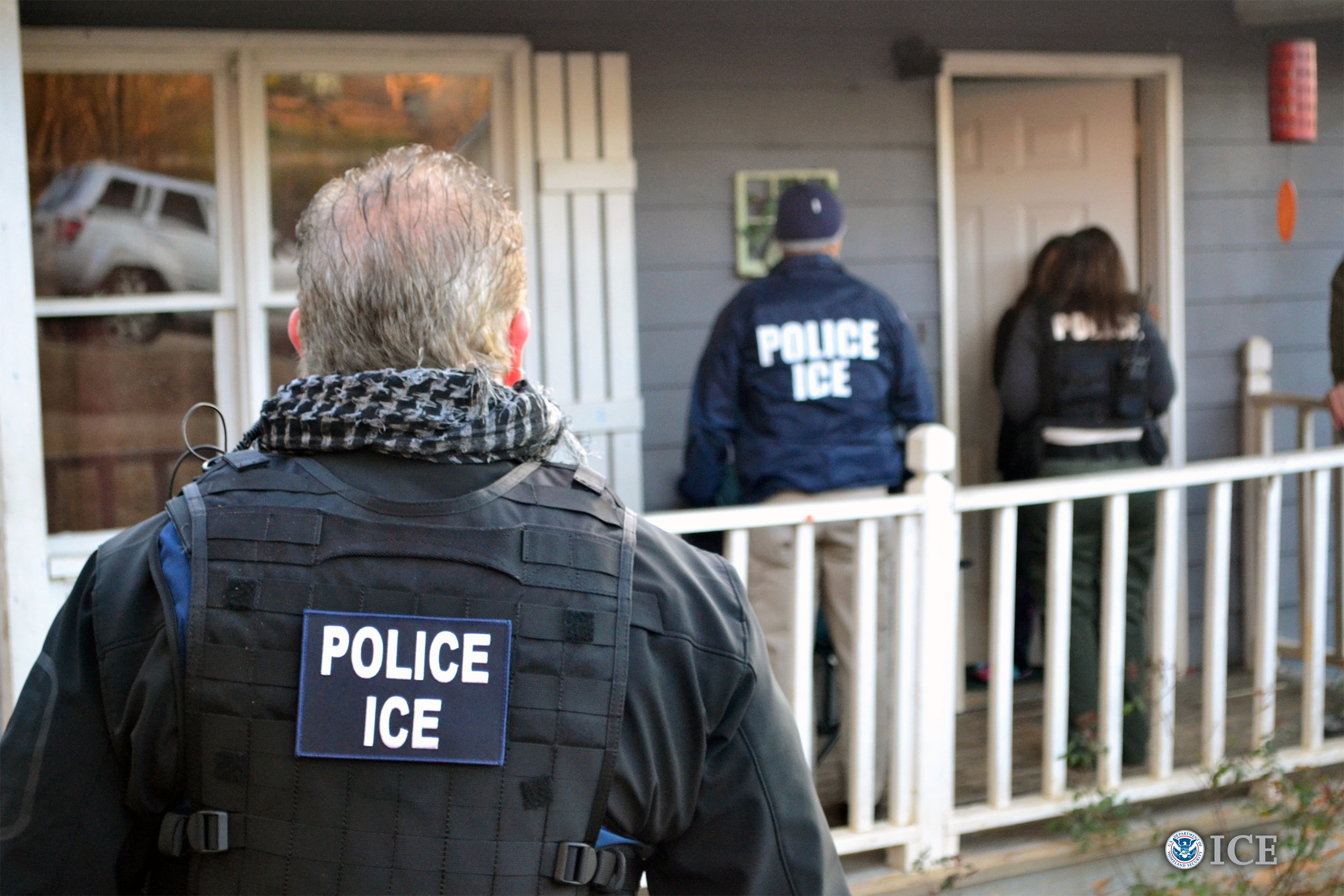 In this handout provided by U.S. Immigration and Customs Enforcement,  Foreign nationals were arrested this week during a targeted enforcement operation conducted by U.S. Immigration and Customs Enforcement (ICE) aimed at immigration fugitives, re-entrants and at-large criminal aliens February 9, 2017 in Atlanta, Georgia.