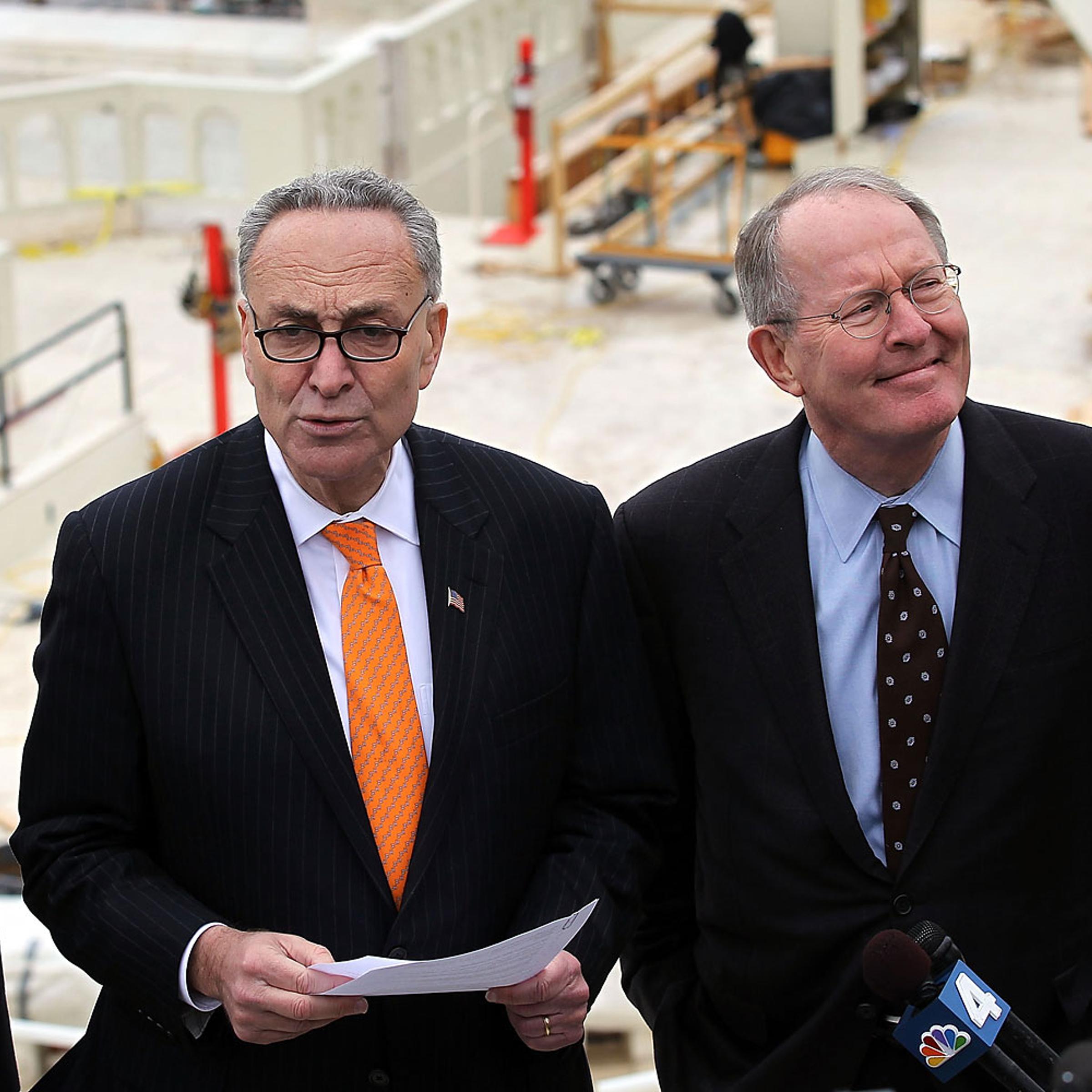 Sens. Schumer And Alexander Host Media At Construction Of Inaugural Platform