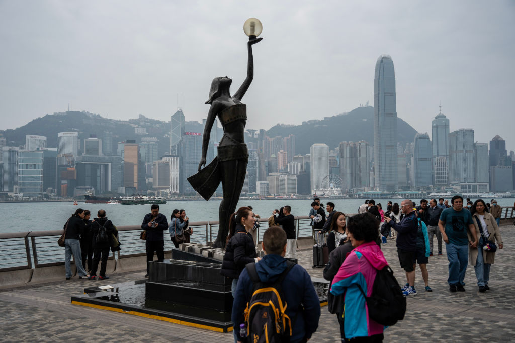 The Hong Kong skyline in on Feb. 27, 2024