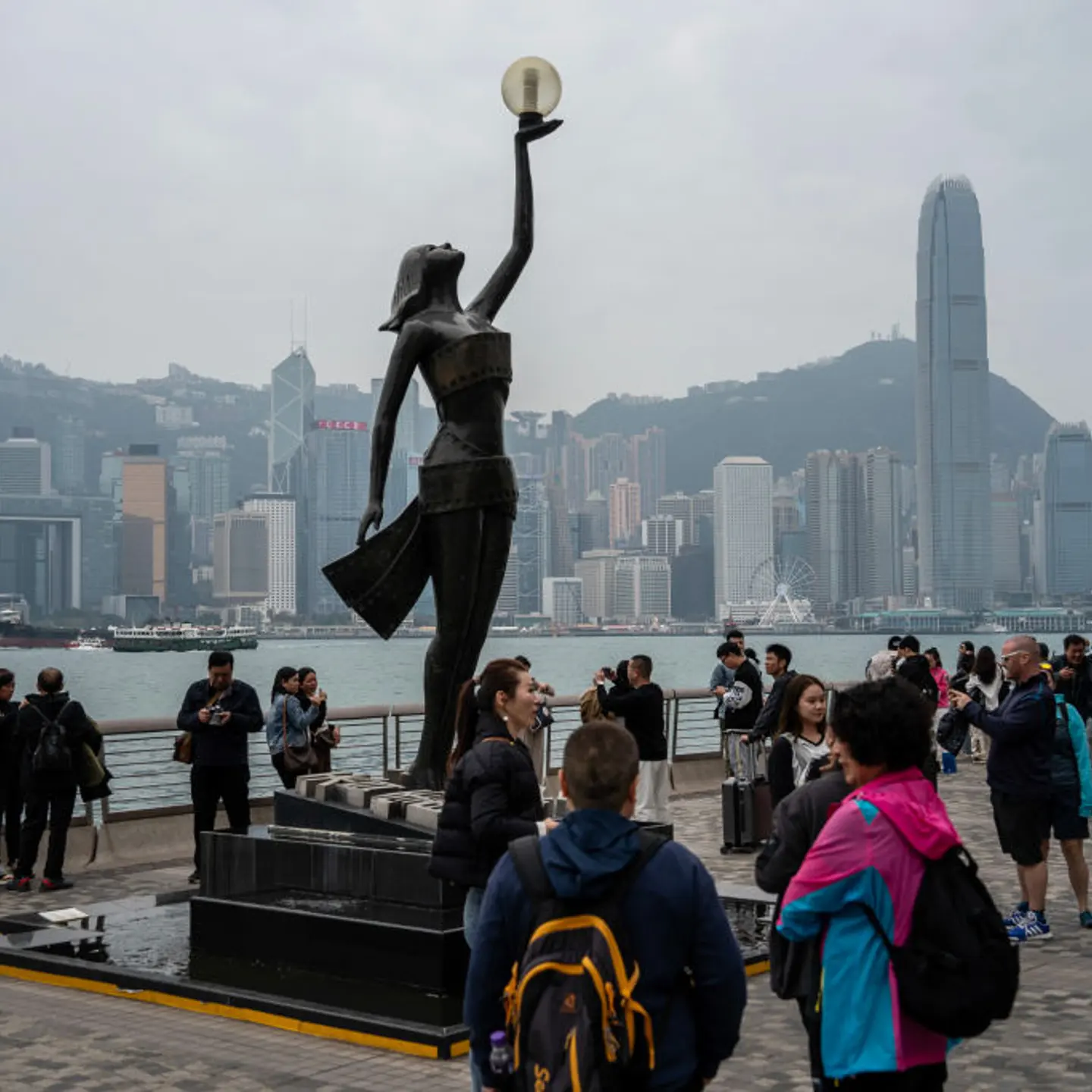 The Hong Kong skyline in on Feb. 27, 2024