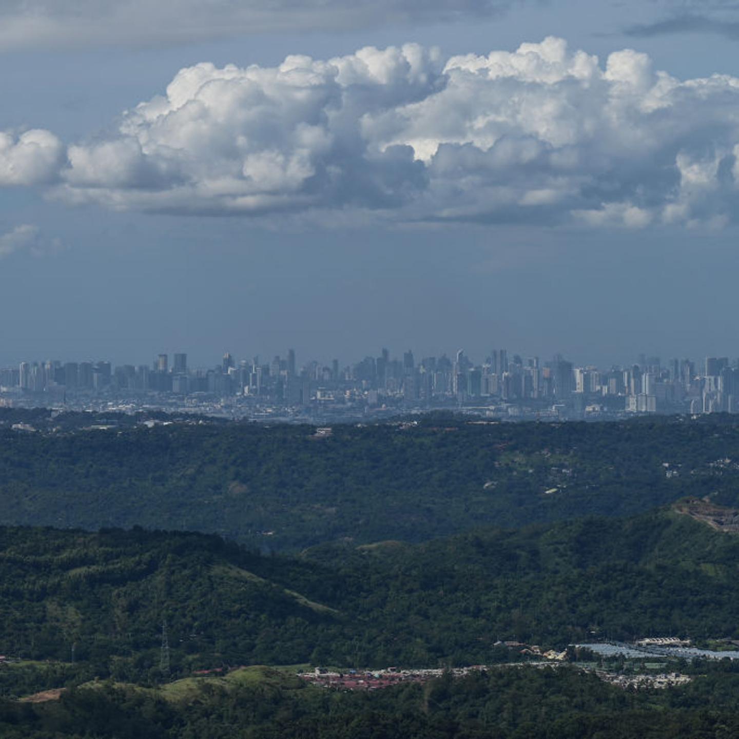 This photo shows a general view of Manila from the Masungi Georeserve in Baras, Rizal, Philippines, on Nov. 24, 2022.