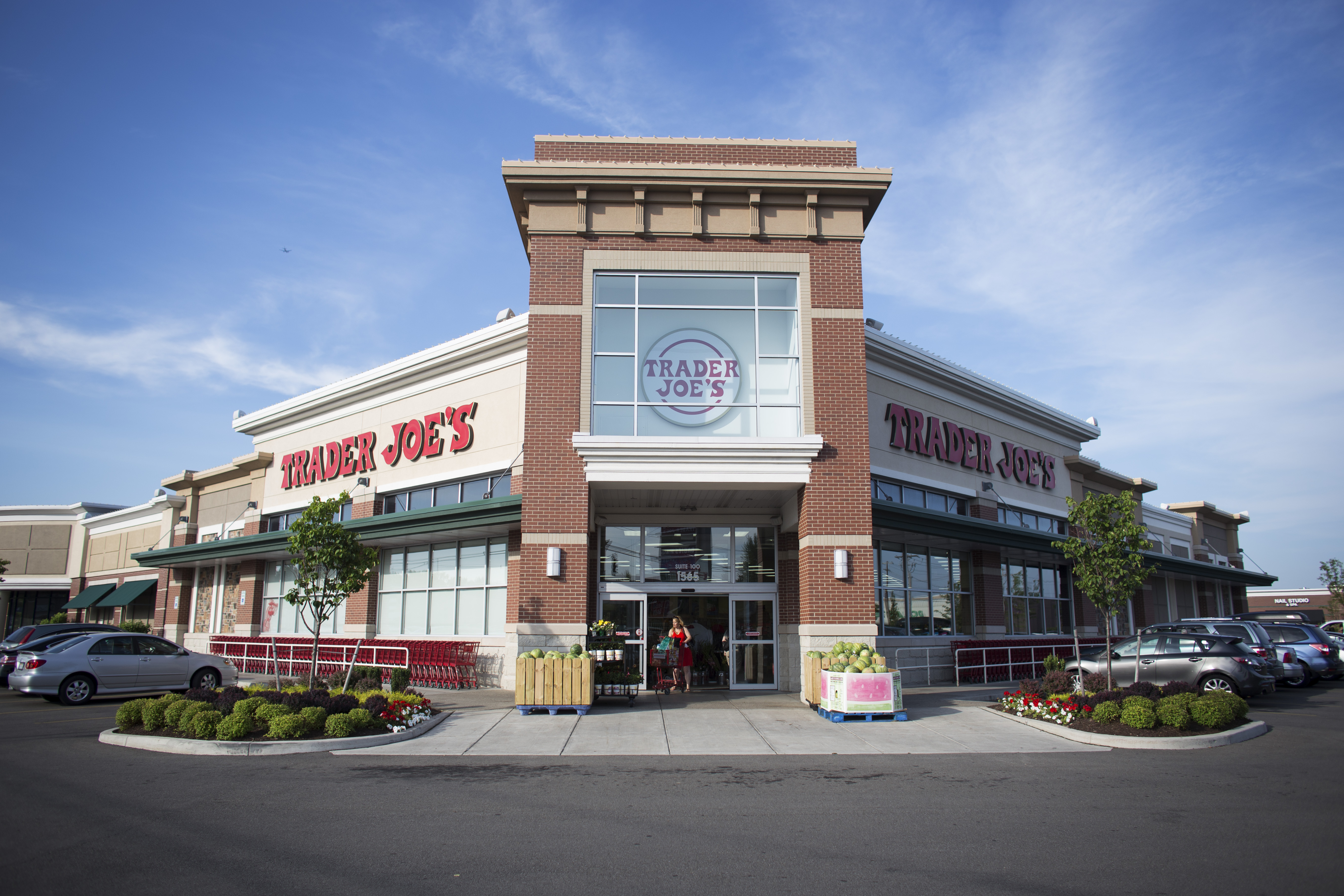Grocery chain, Trader Joe's, is made popular with its selection of gourmet, vegetarian and organic food options, in Buffalo, NY. JULY 10, 2015.