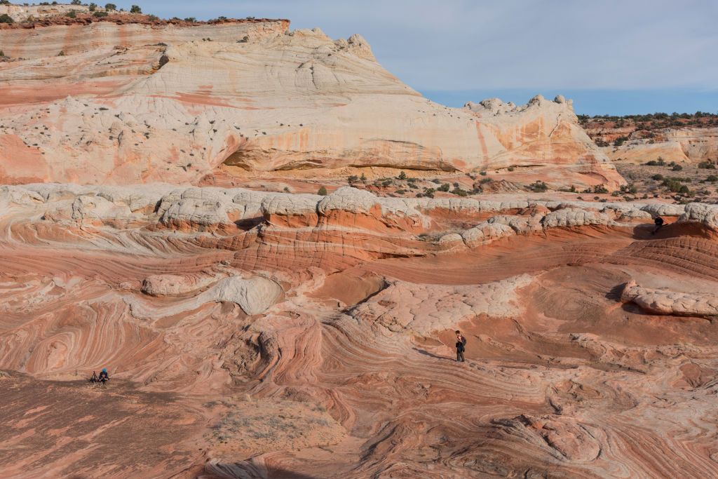 Woman hiking.