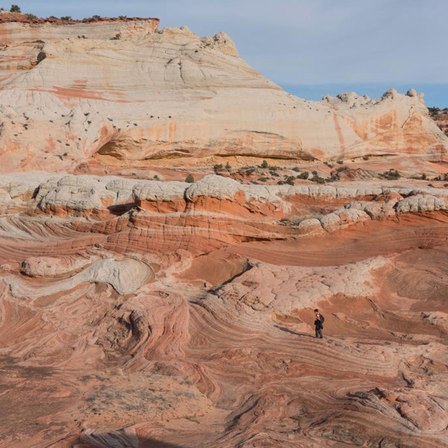 Woman hiking.