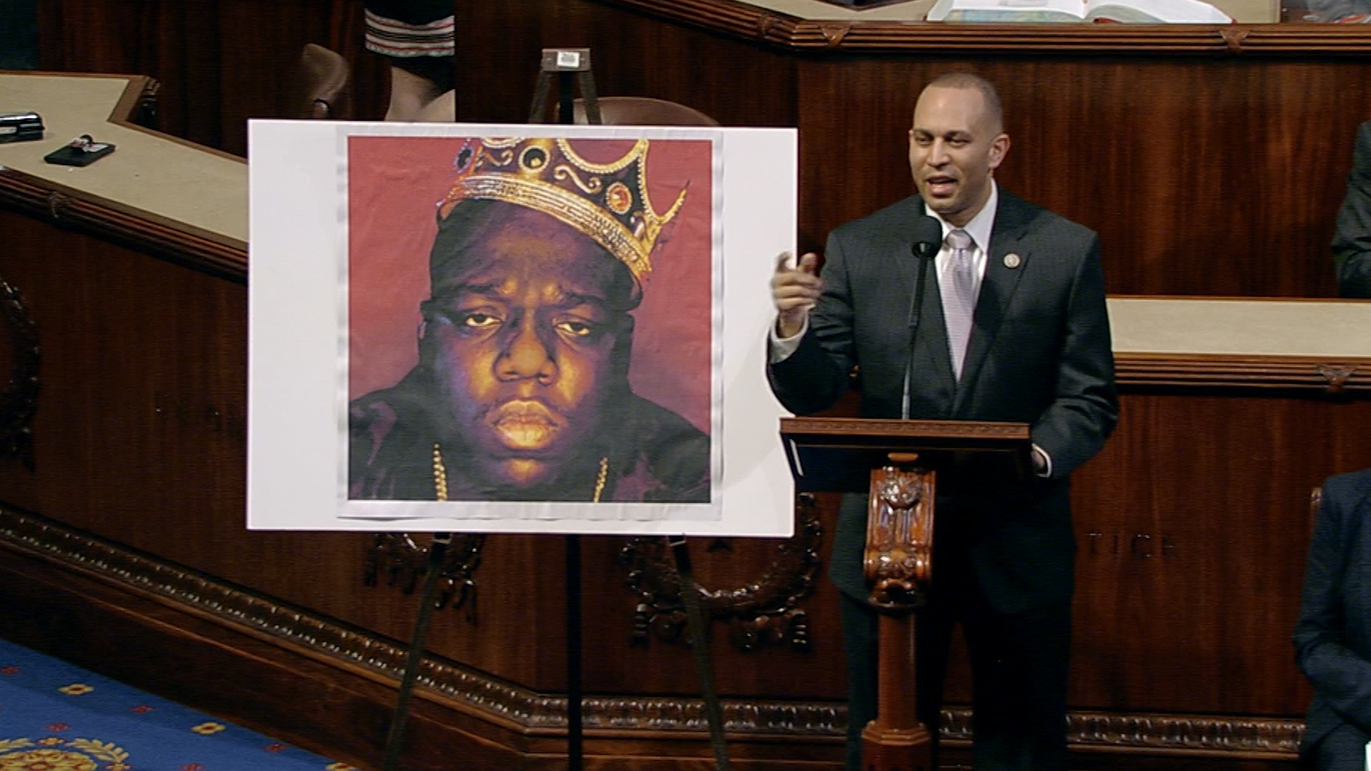 Rep. Hakeem Jeffries on the floor of Congress