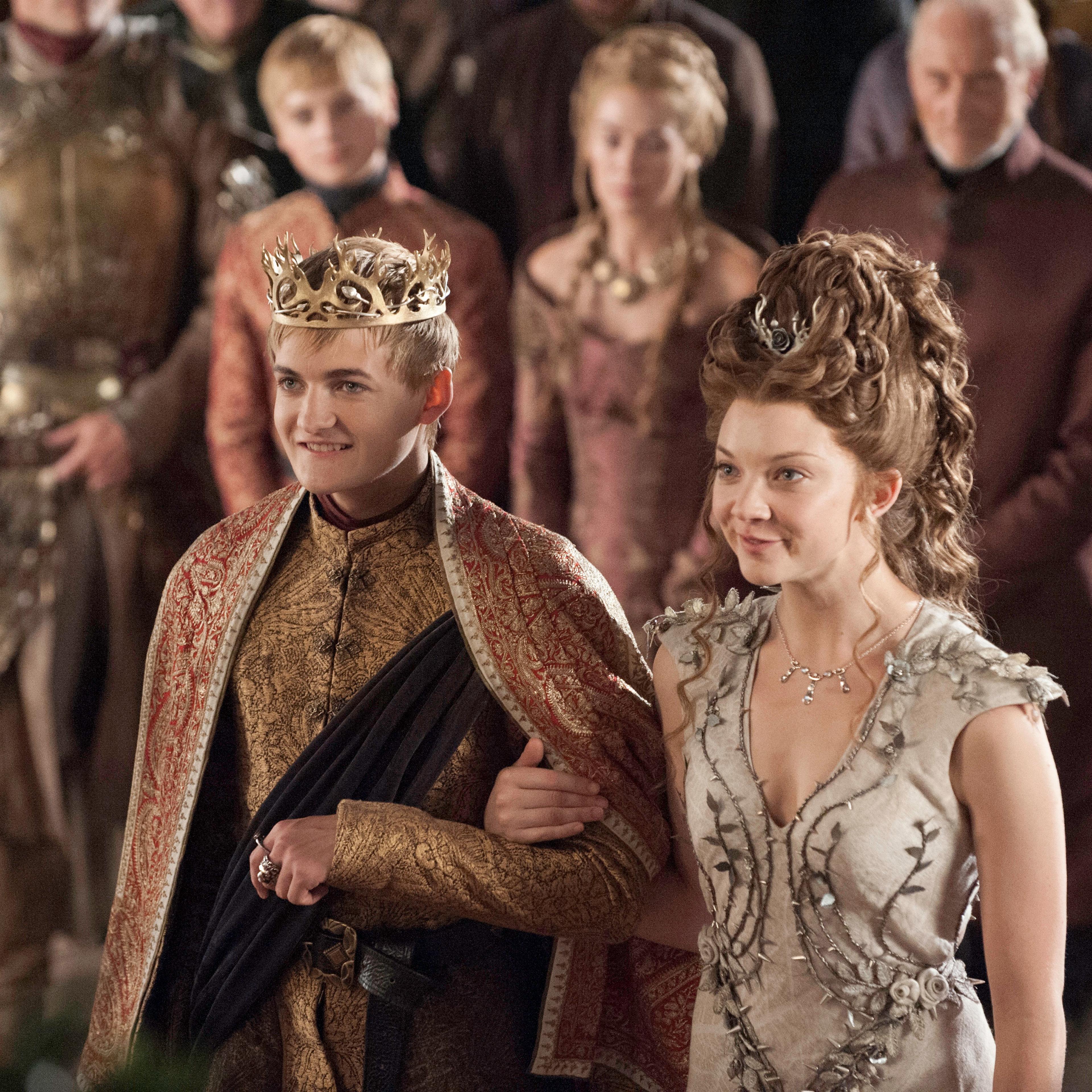 From left: Jack Gleeson as Joffrey Baratheon and Natalie Dormer as Margaery Tyrell in Season 4, Episode 2 of HBO's Game of Thrones.
