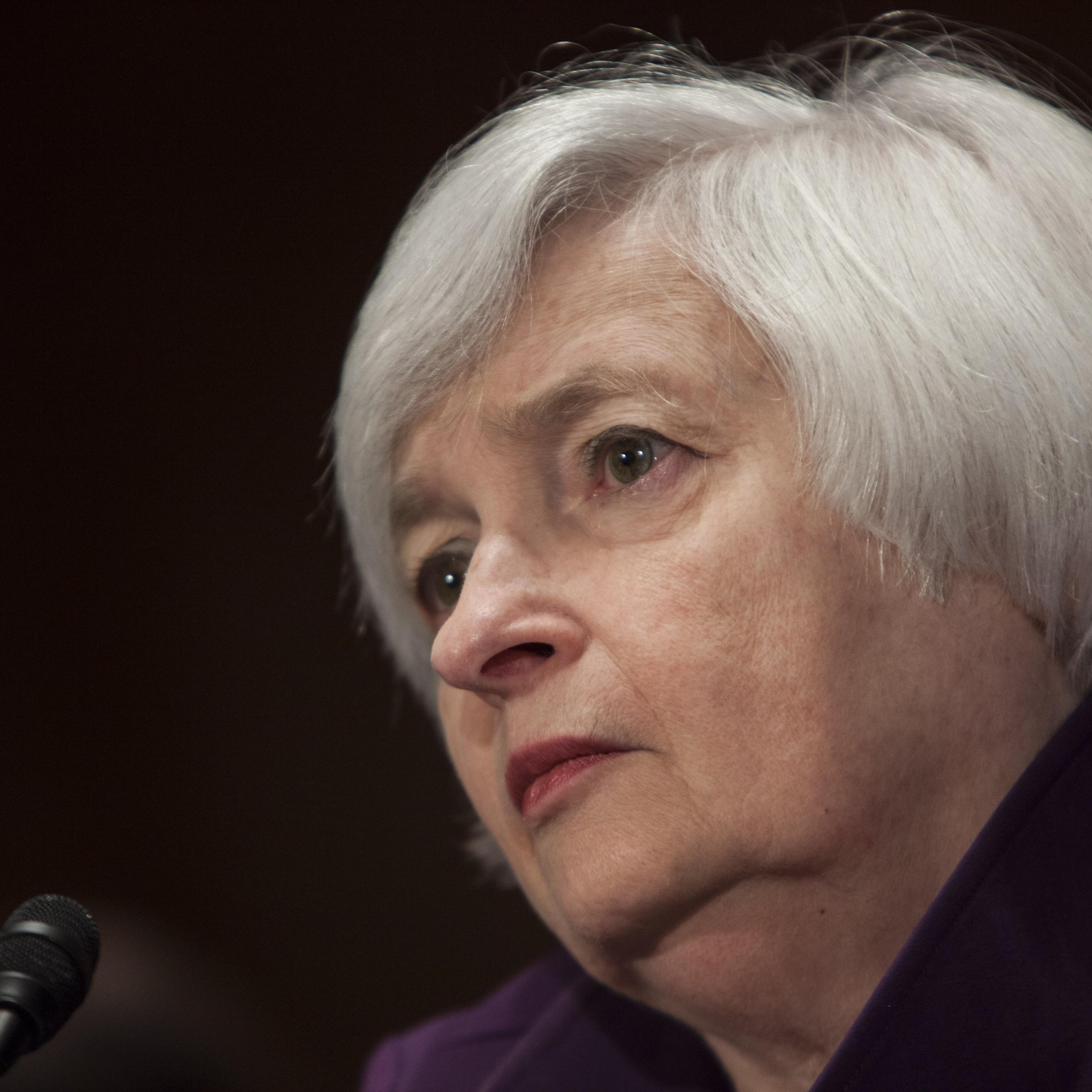Janet Yellen testifies before the Senate Banking, Housing, and Urban Affairs Committee in Washington on July 16, 2015.