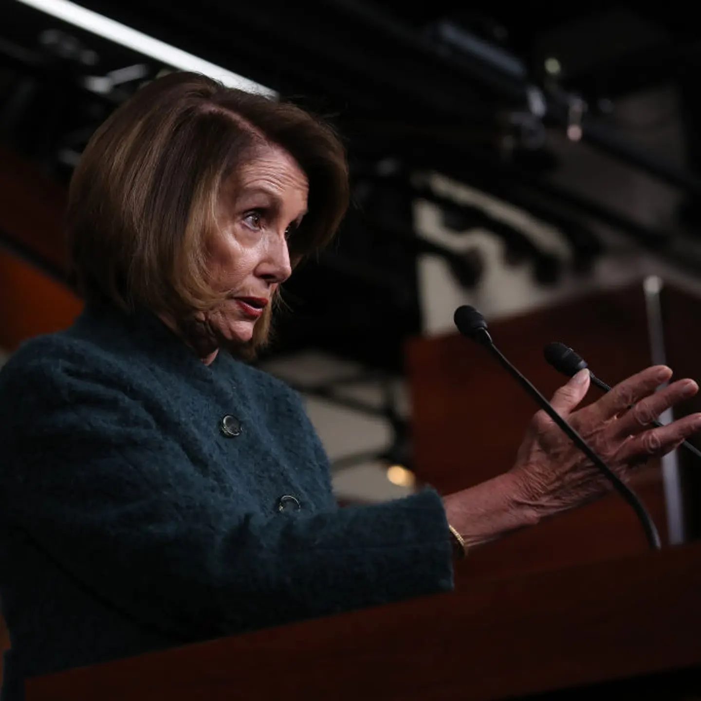 House Speaker Nancy Pelosi Holds Her Weekly News Conference On Capitol Hill