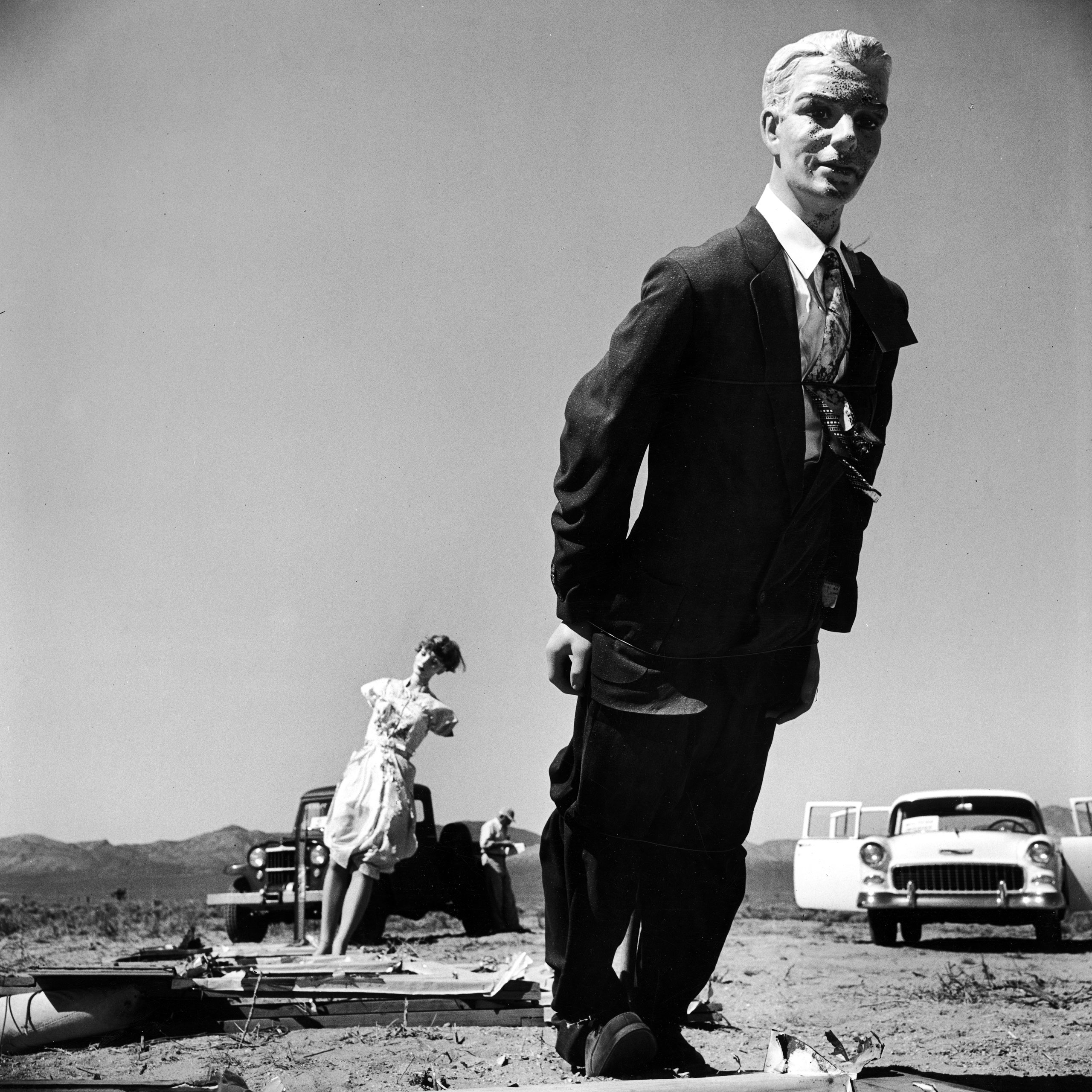 LIFE magazine pictures made after an atomic weapon test, Nevada, 1955.
