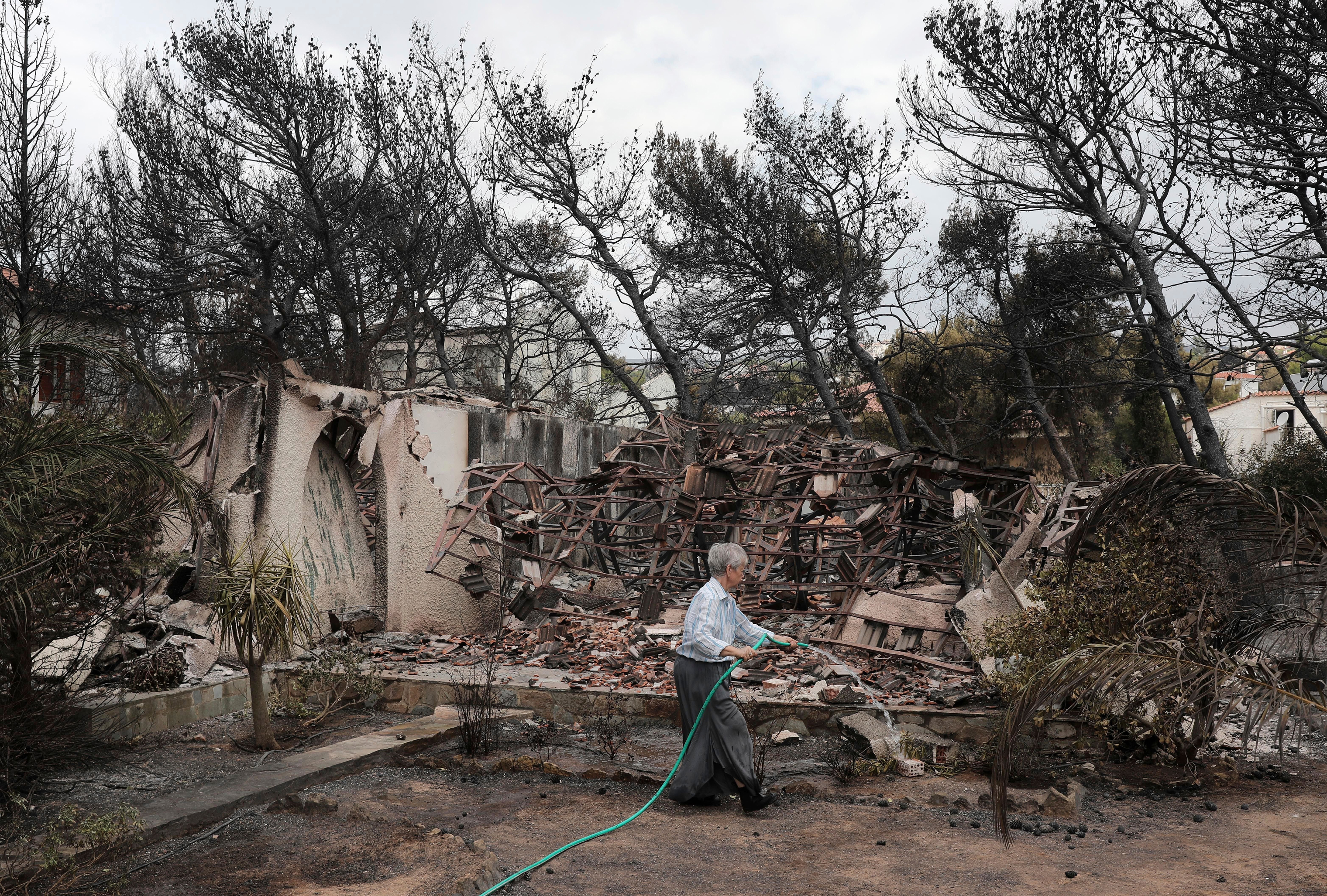 Forest Fire, Neos Voutzas, Greece - 24 Jul 2018