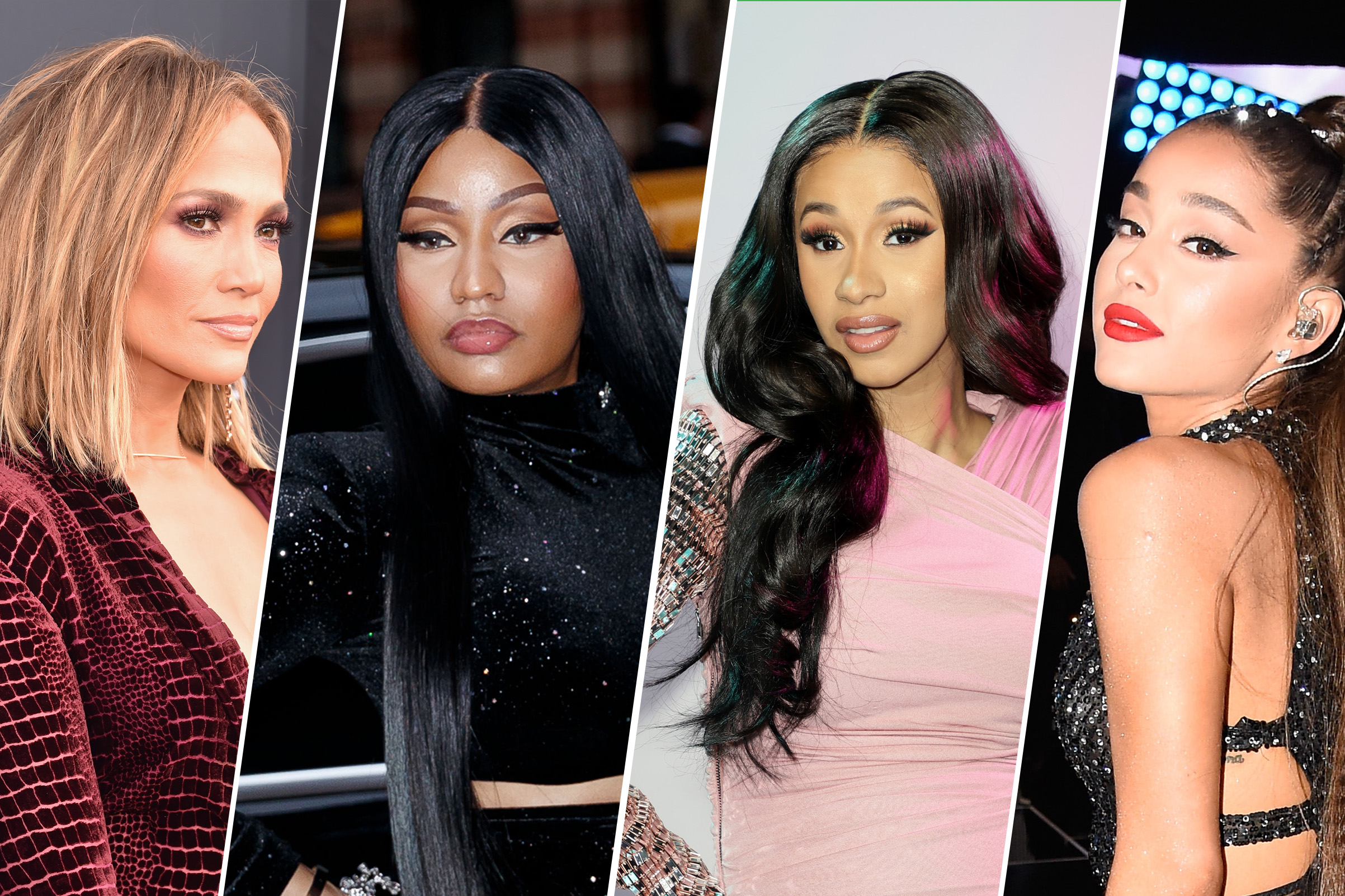 Jennifer Lopez, Nikki Minaj, Cardi B and Ariana Grande