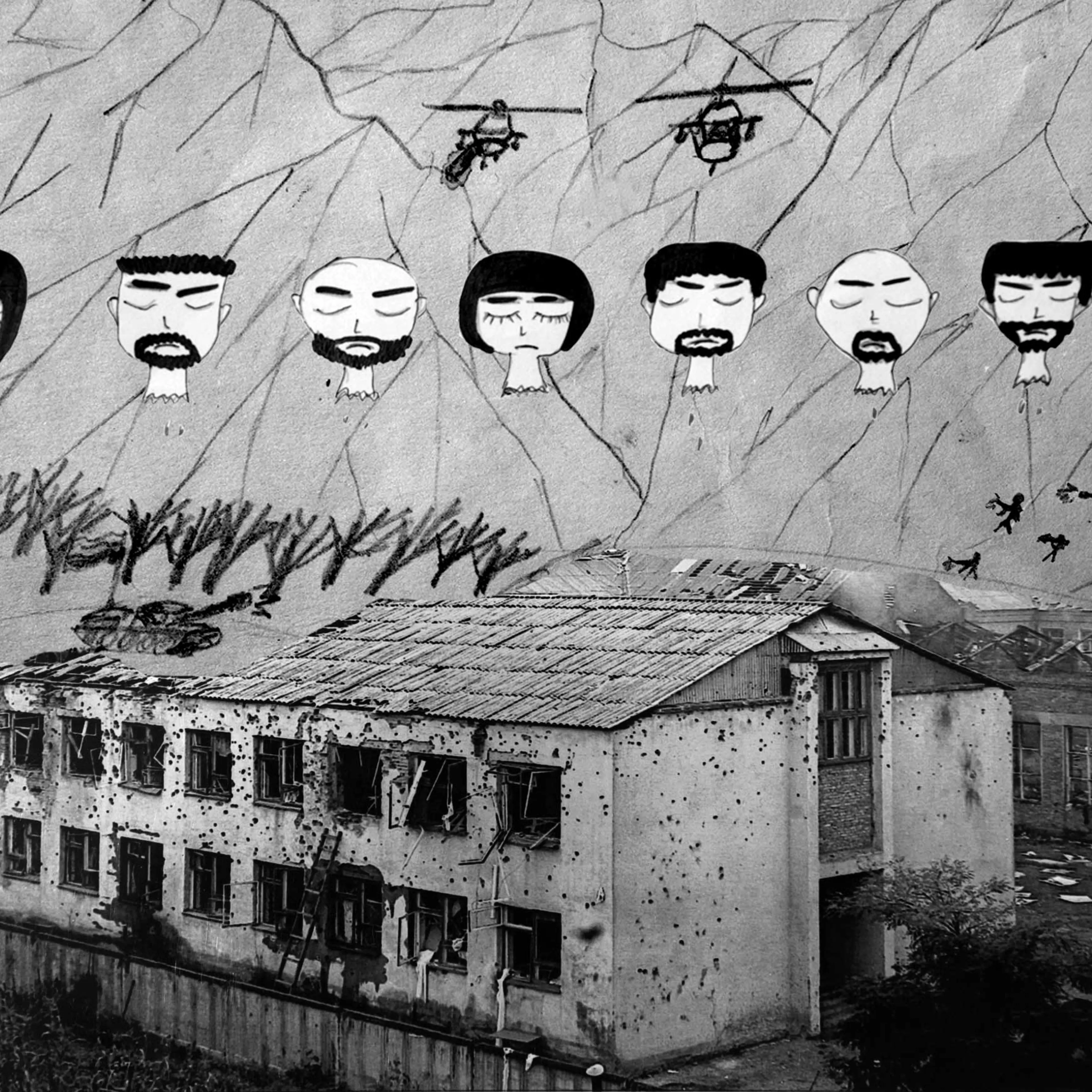School No.1 in Beslan, Russia, days after the siege. Drawings in this project are from survivors, and have been integrated into photos of the hostage location.