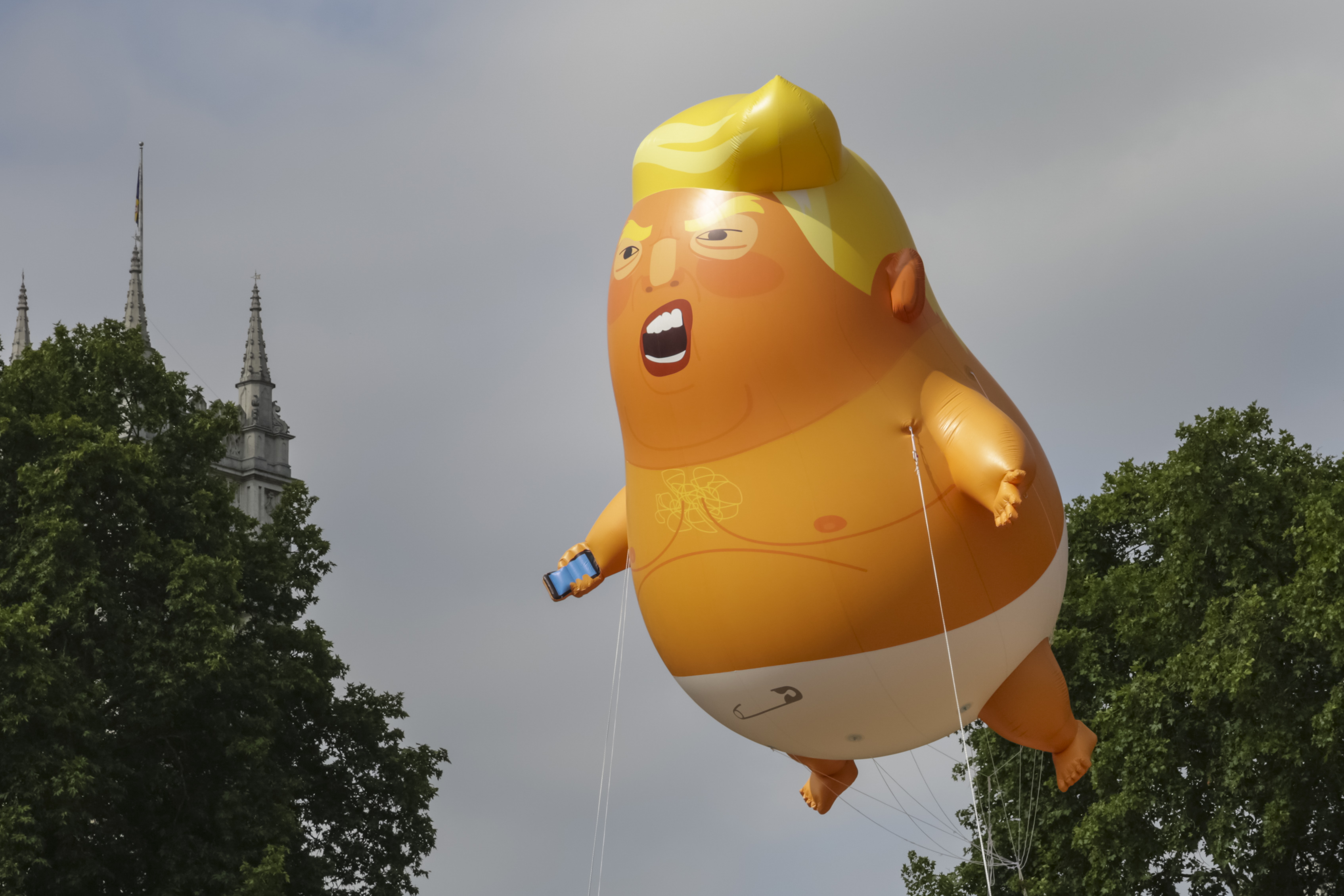 Demonstrators Protest Trump Visit