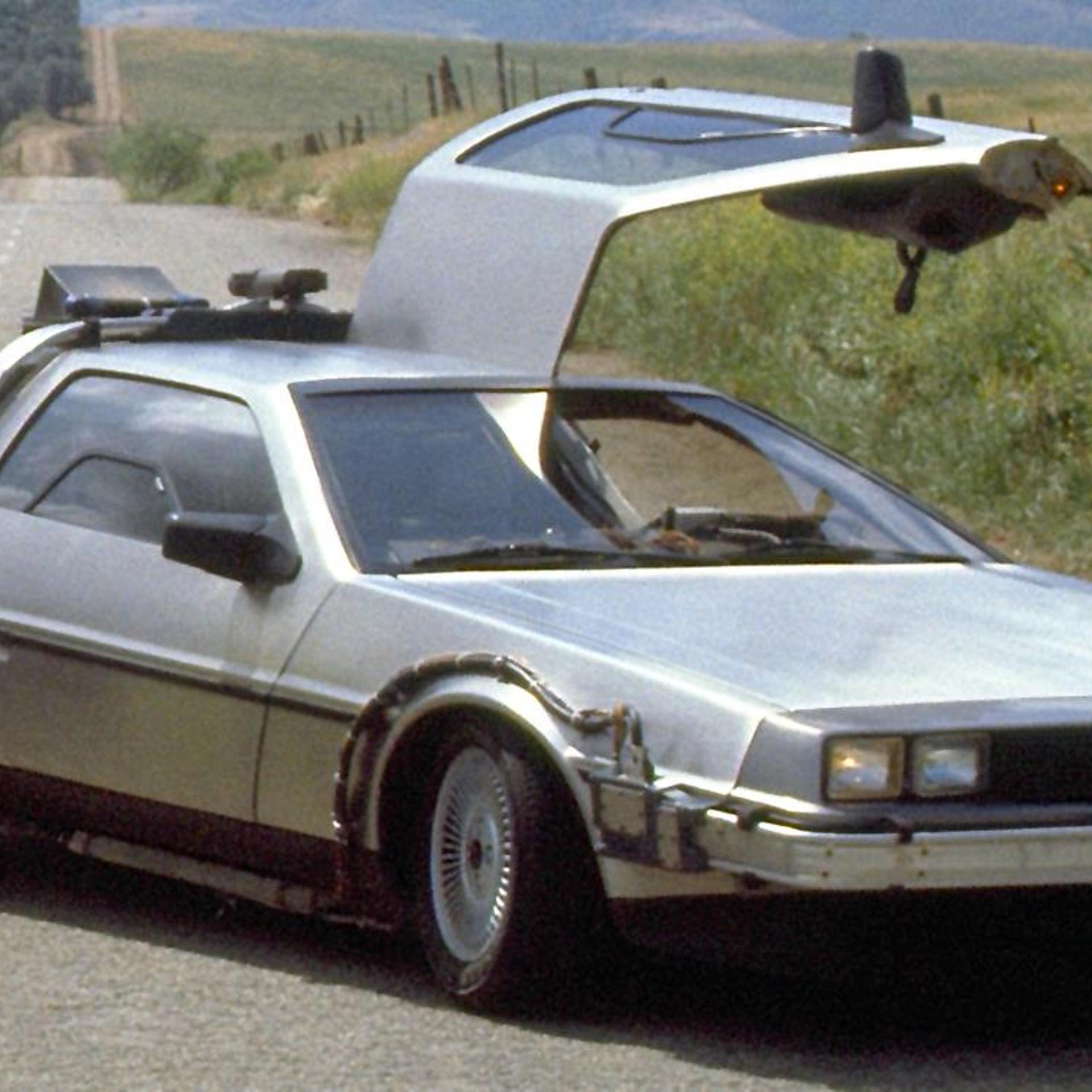 A DeLorean from Back to the Future