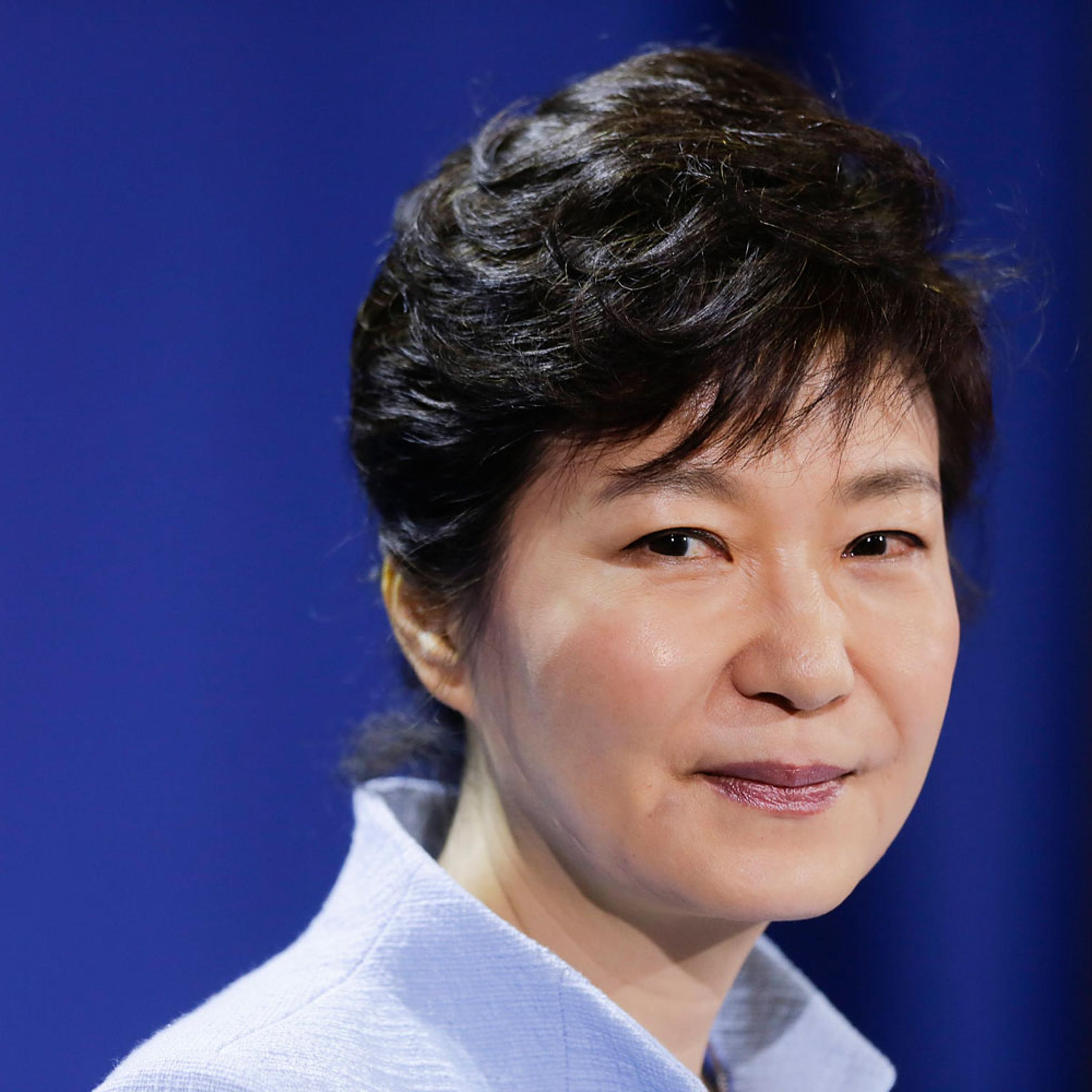 President of South Korea Park Geun-hye listens to questions during a news conference with German Chancellor Angela Merkel at the chancellery in Germany in Berlin, March 26, 2014.