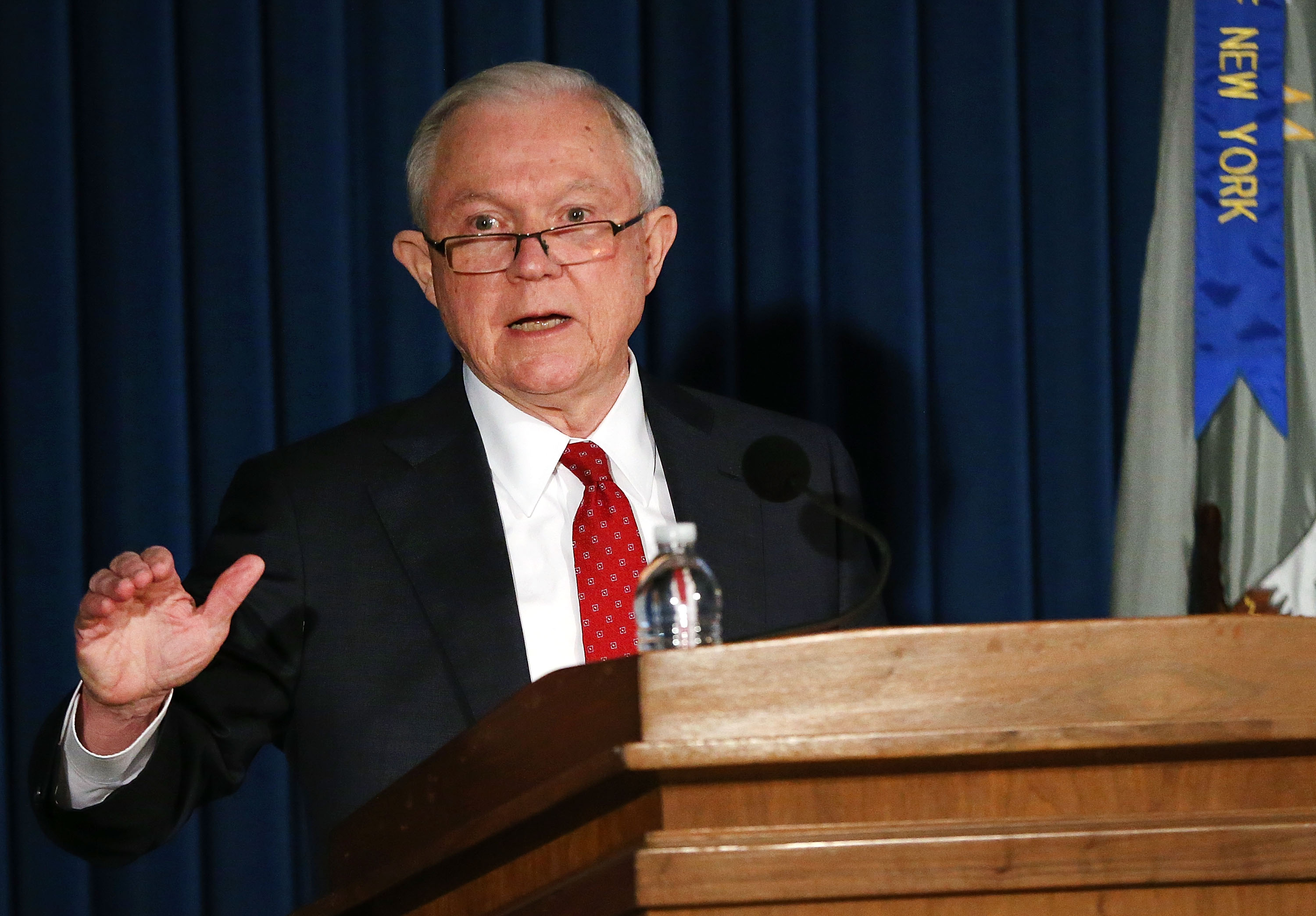 Attorney General Jeff Sessions Delivers Remarks On National Security In NYC