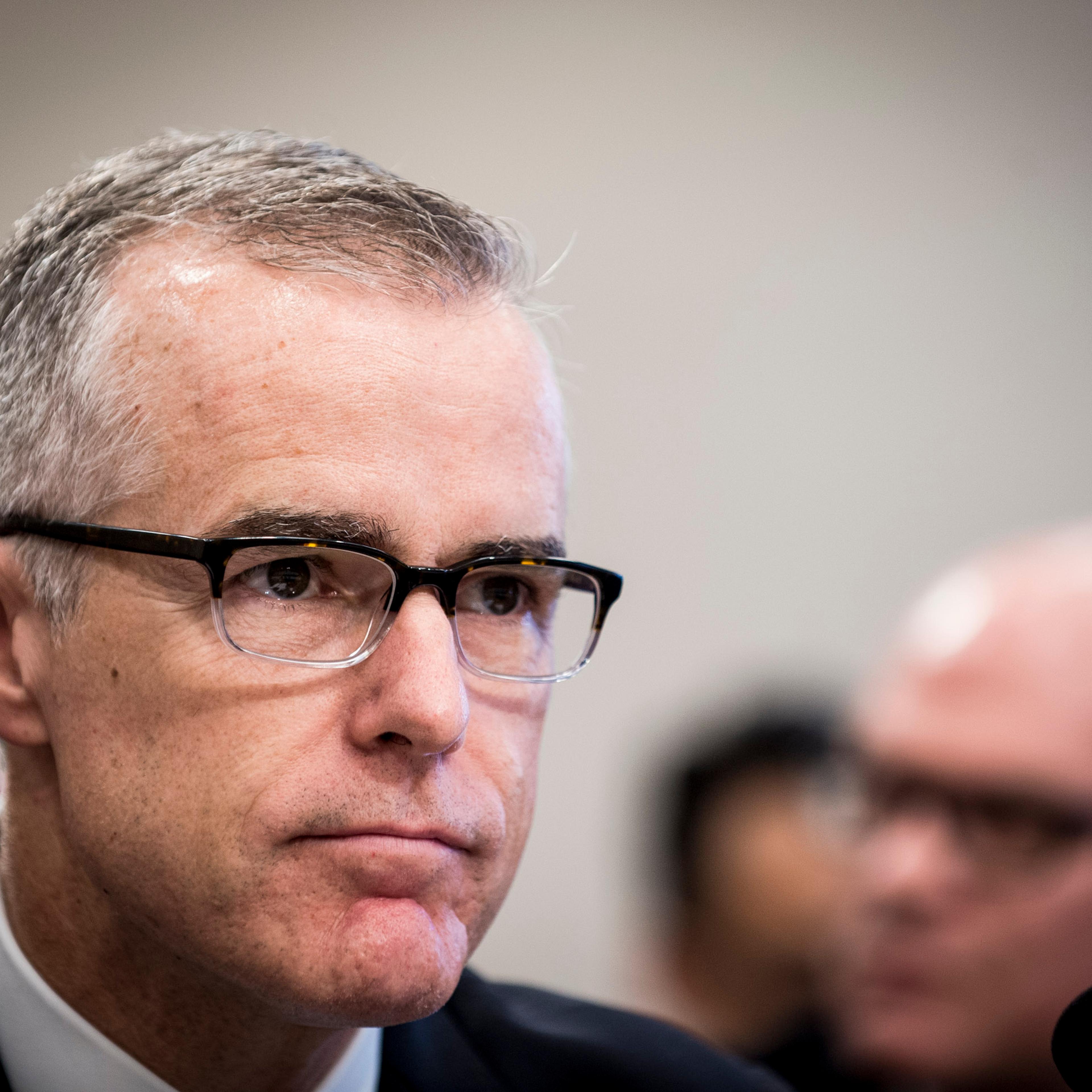 Acting FBI Director Andrew McCabe testifying in Washington