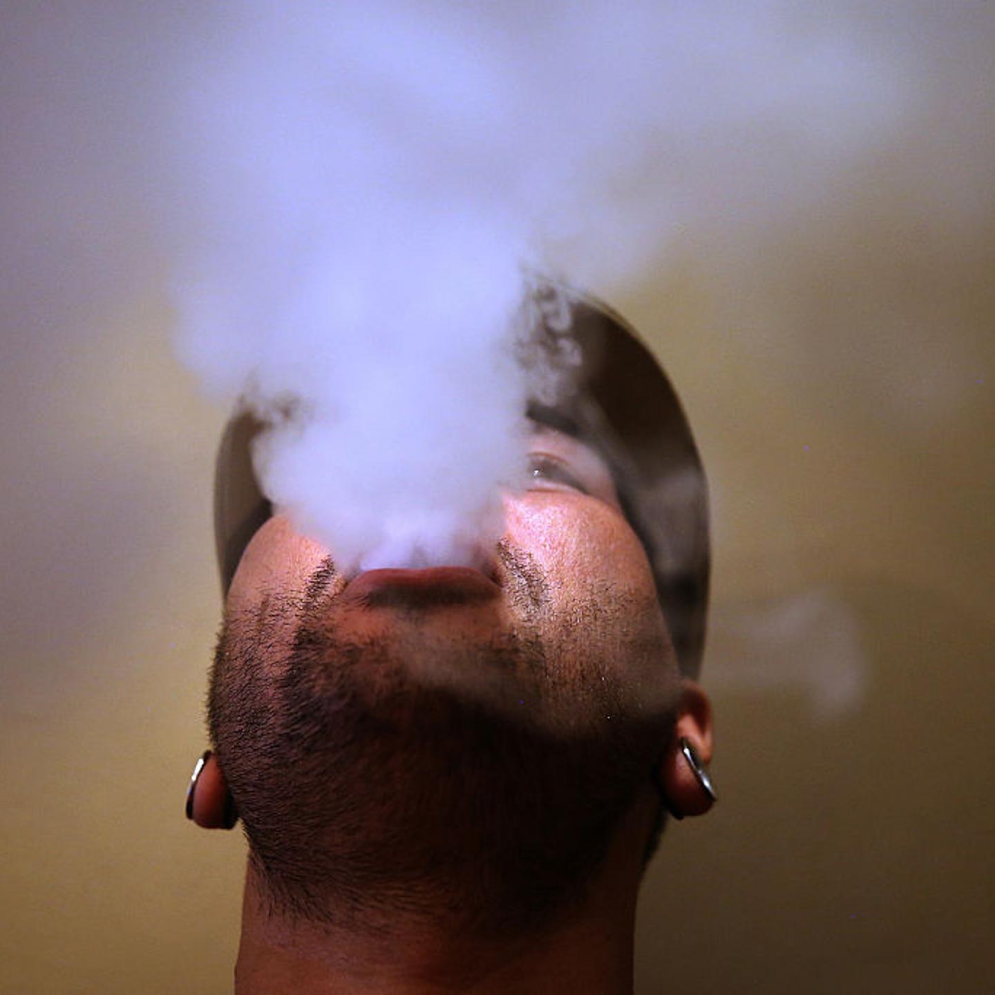 Man vaping